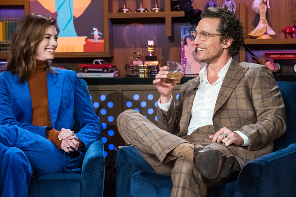 Anne Hathaway went on a rum-tasting tour one evening with co-star Matthew McConaughey and his wife Camila Alves. Photo / Getty Images