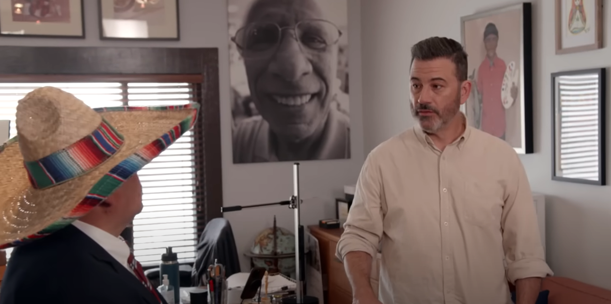 Jimmy Kimmel also performed a skit in which his sidekick, Guillermo, announced he was 'going back to Mexico' following the news of Trump's victory. Photo / YouTube / Jimmy Kimmel Live