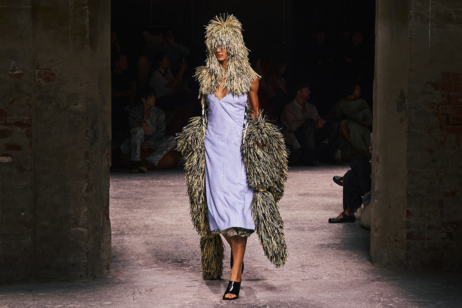 A model presents a look at the Bottega Veneta show. Photo / Simbarashe Cha for The New York Times