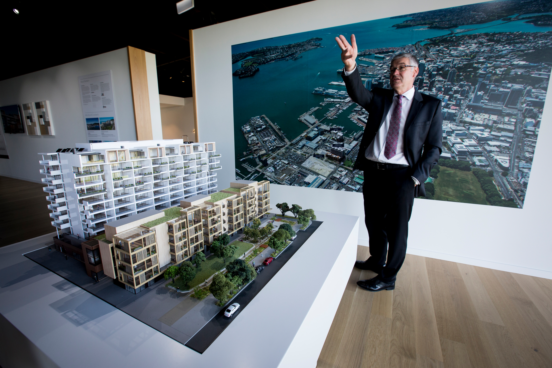 Mark McGuinness of Willis Bond, at the Wynyard Quarter. Photo / Dean Purcell