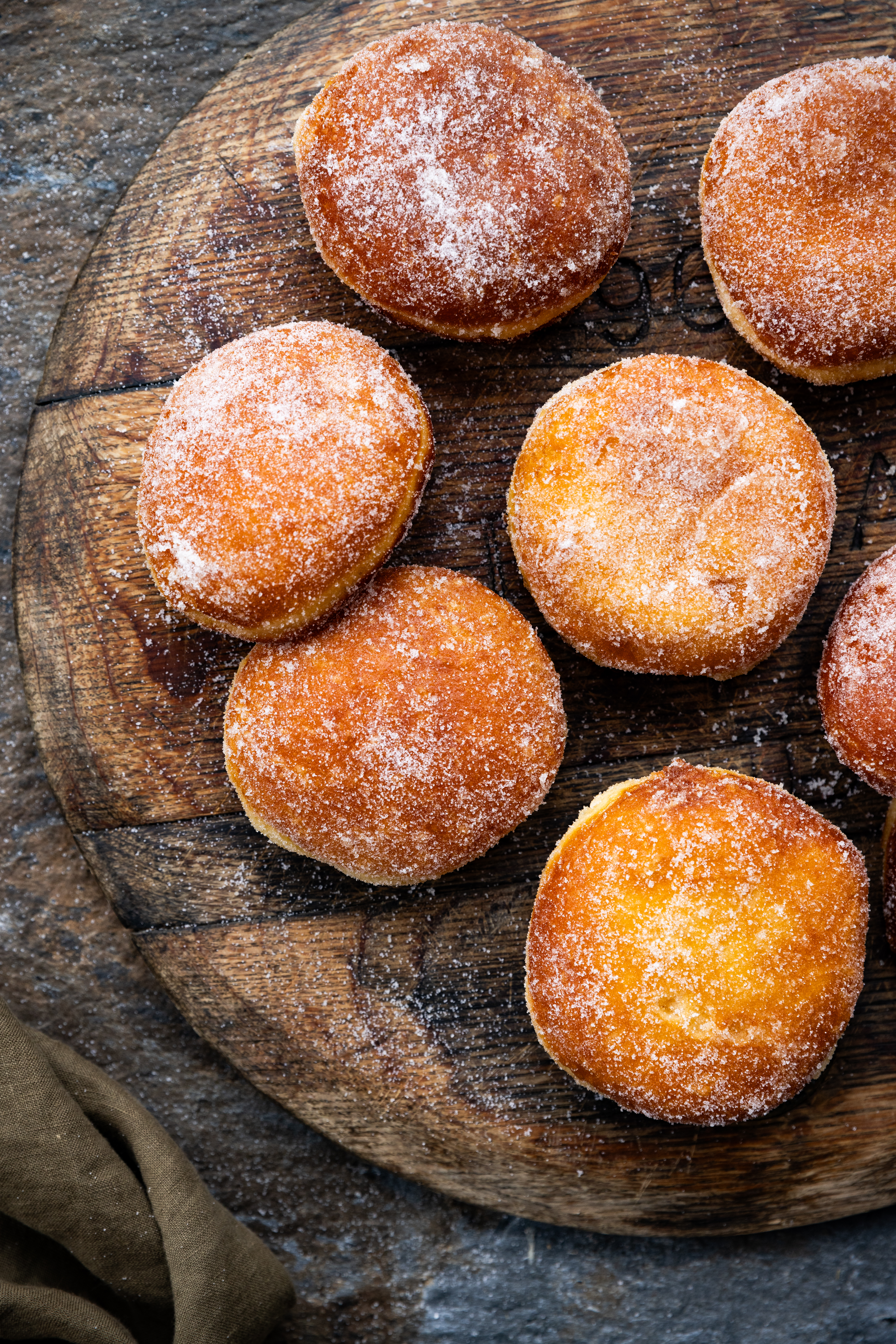 These homemade sweet treats are finished with a delicate dusting of sugar. Photo / Babiche Martens