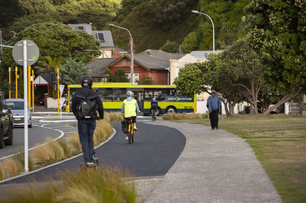 An example of a grade-separated cycleway in Wellington. Photo / Supplied