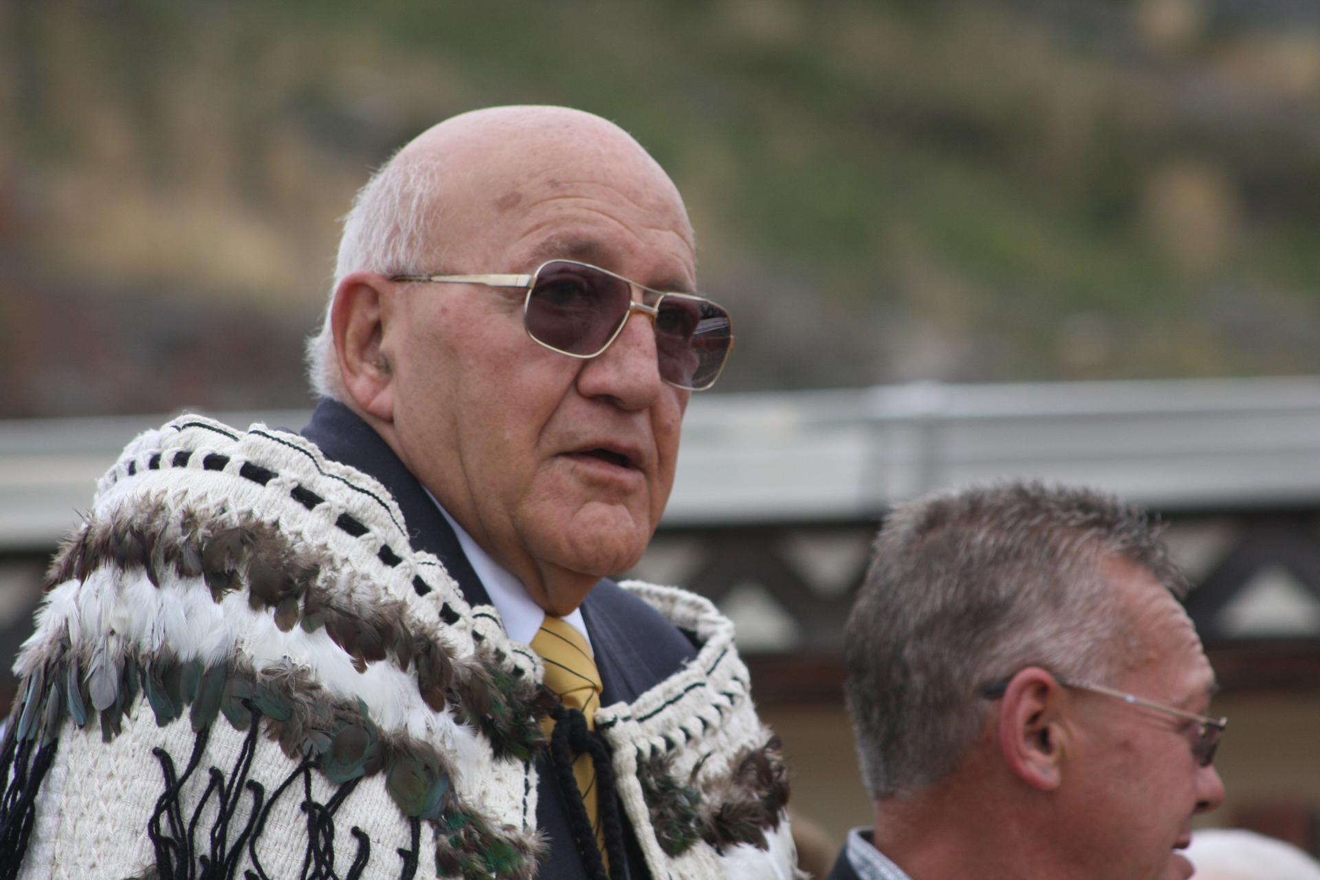 Tā Tipene O'Regan at Awarua Marae, 2013. Photo / Courtesy of Te Rūnanga o Ngāi Tahu.
