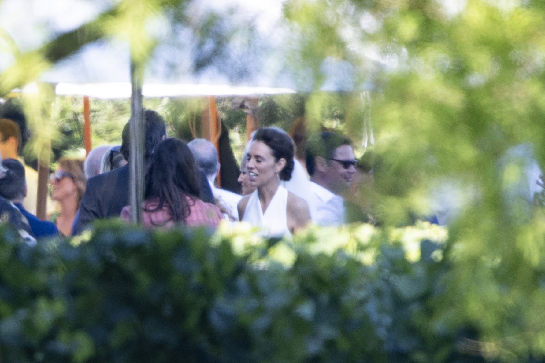 Jacinda Ardern mingling with guests after the ceremony. Photo / George Heard