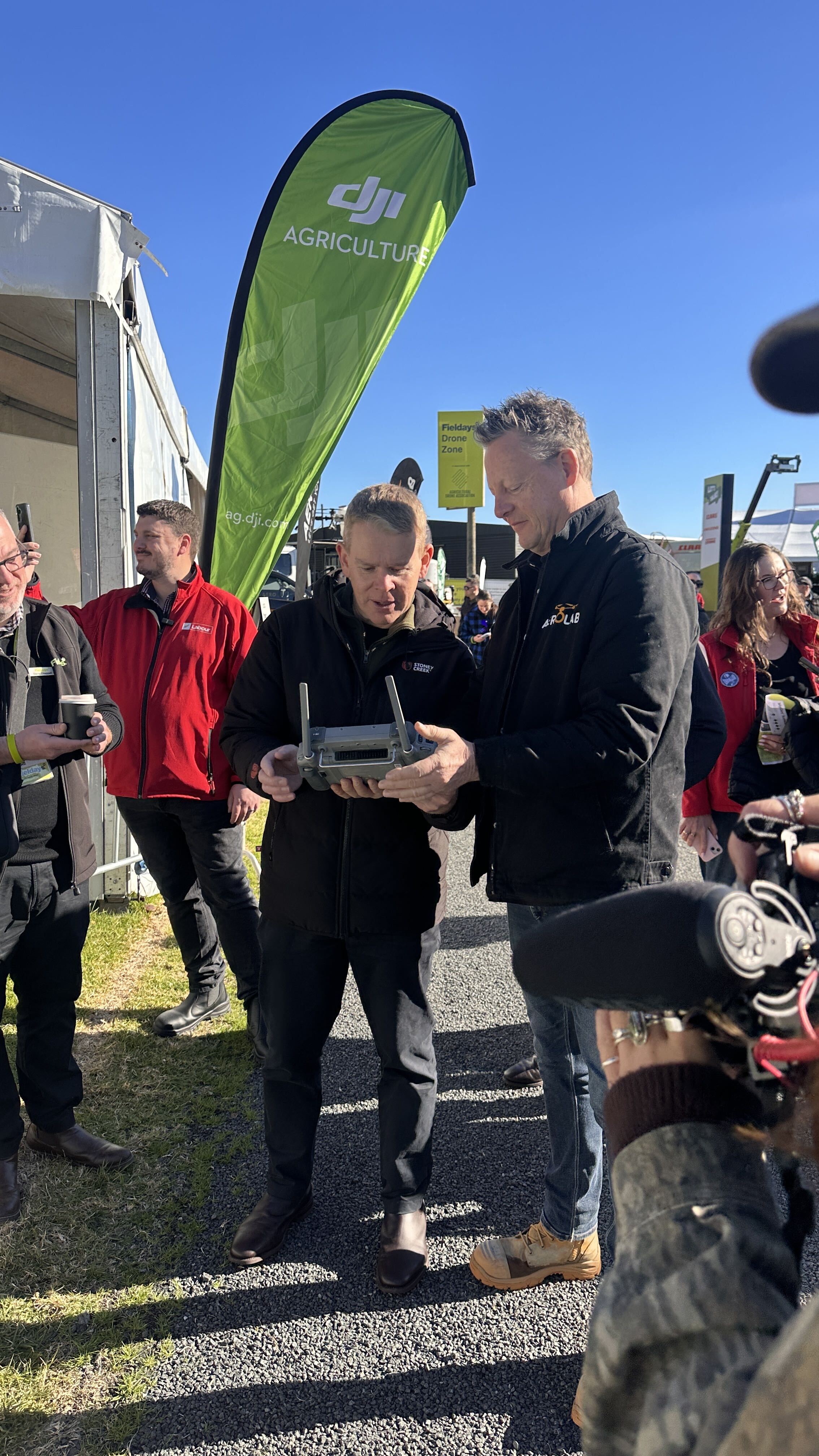 Labour leader Chris Hipkins at Fieldays. Photo / Jamie Ensor