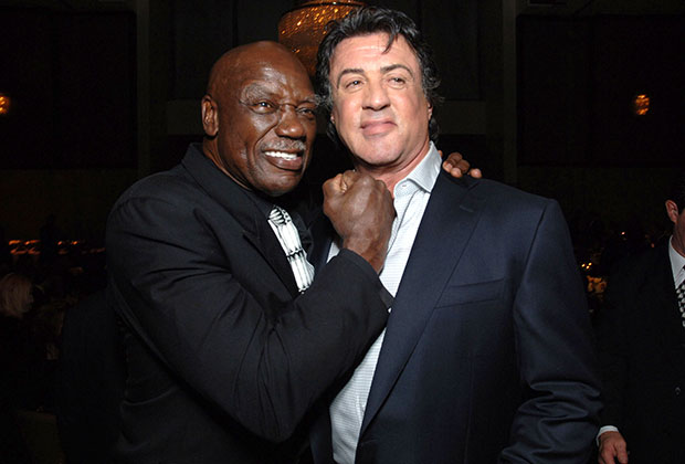 Tony Burton with Sylvester Stallone. Photo / Getty Images