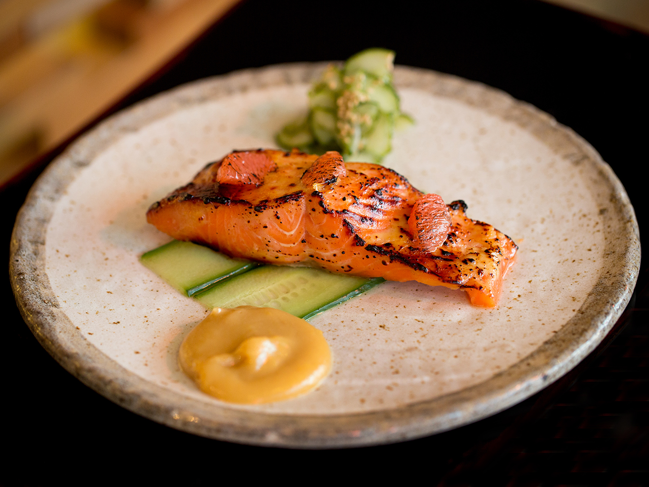 Jesse recommends the miso salmon for a main. Picture / Babiche Martens