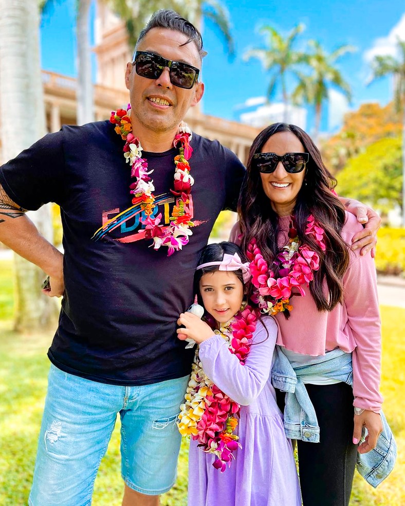 The tropical holiday was just what the family needed.