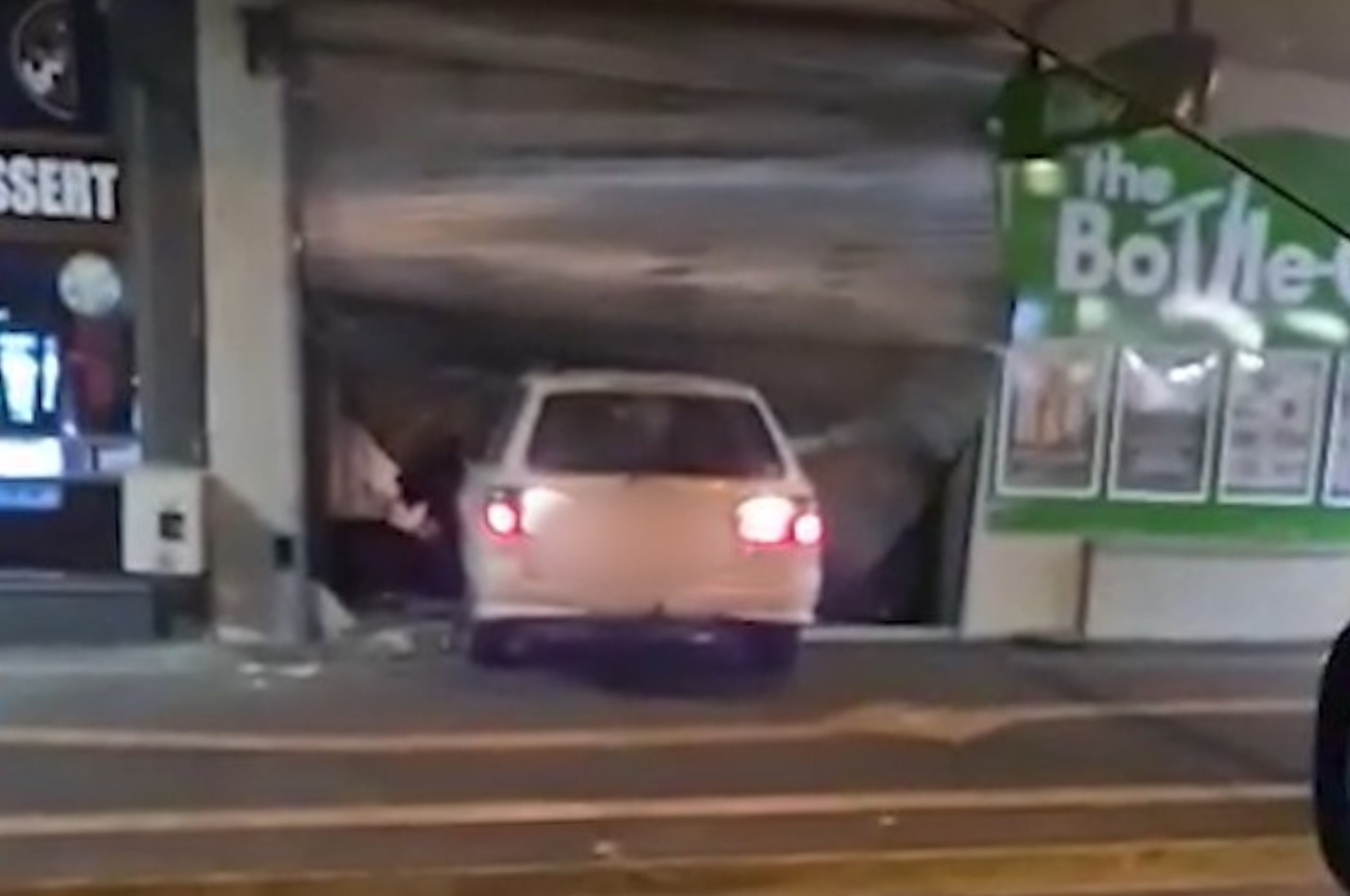 Ram raid at the Bottle-O on Jellicoe St in March.