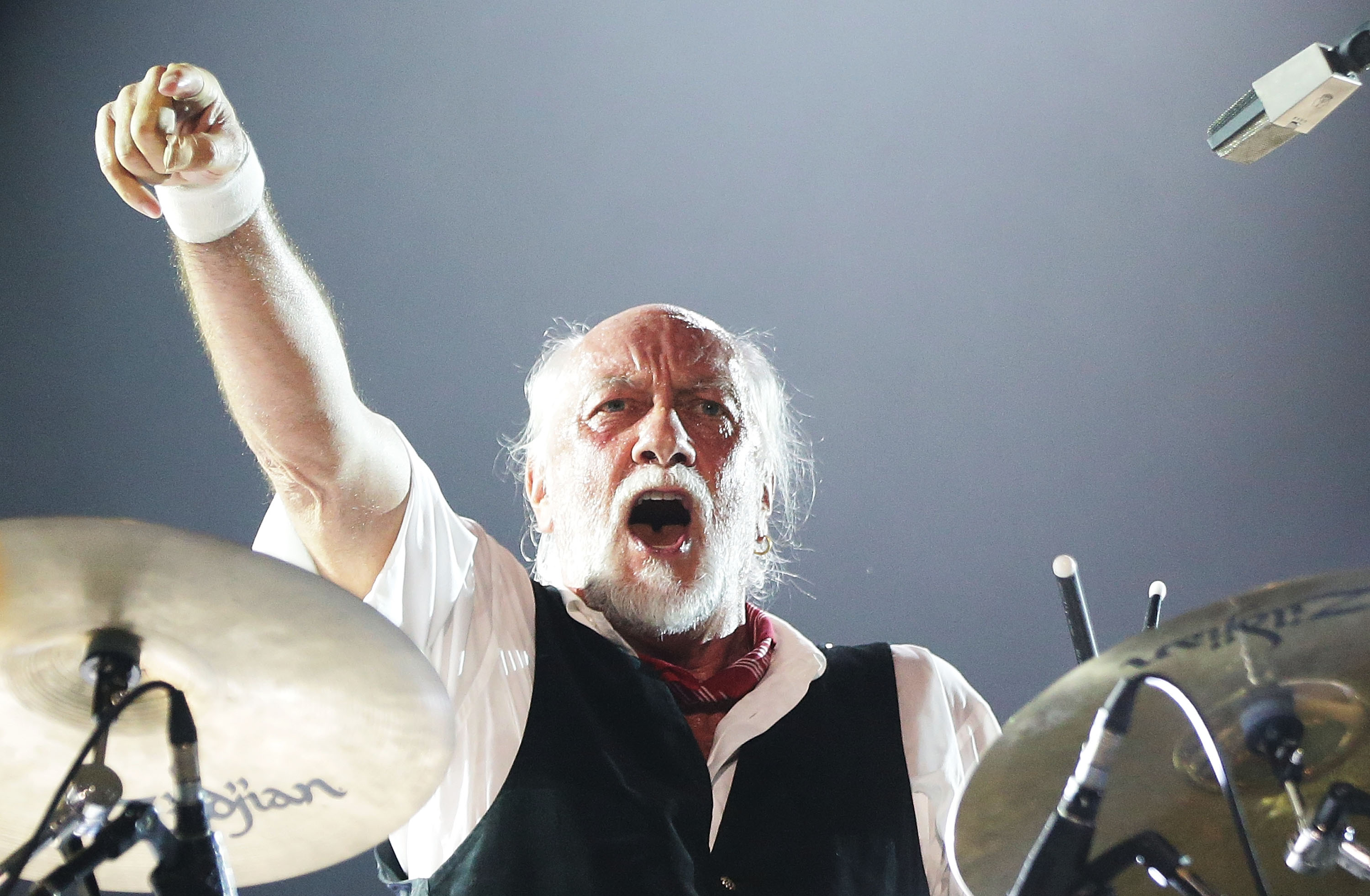 Mick Fleetwood performs live for fans at The Byron Bay Bluesfest. Photo / Getty Images