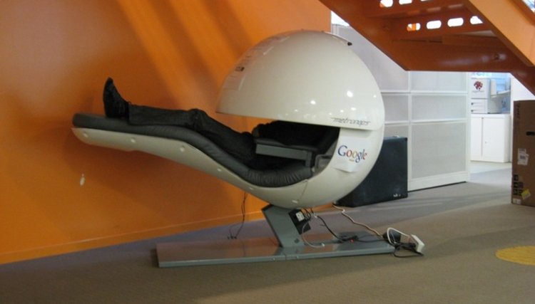 A Nap Pod at Google. 