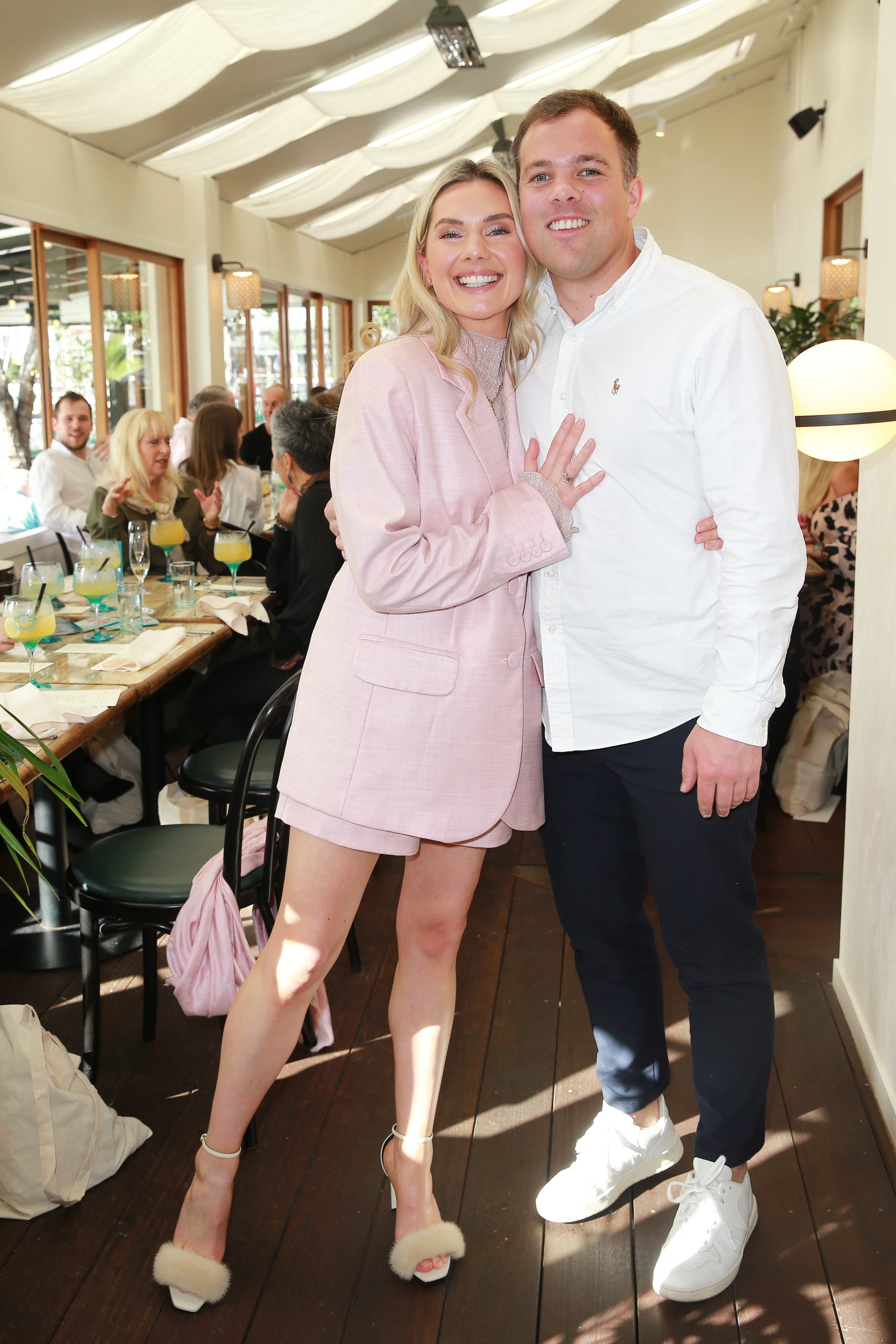 Fashion designer Caitlin Crisp and partner Andrew Vincent. Photo / Norrie Montgomery