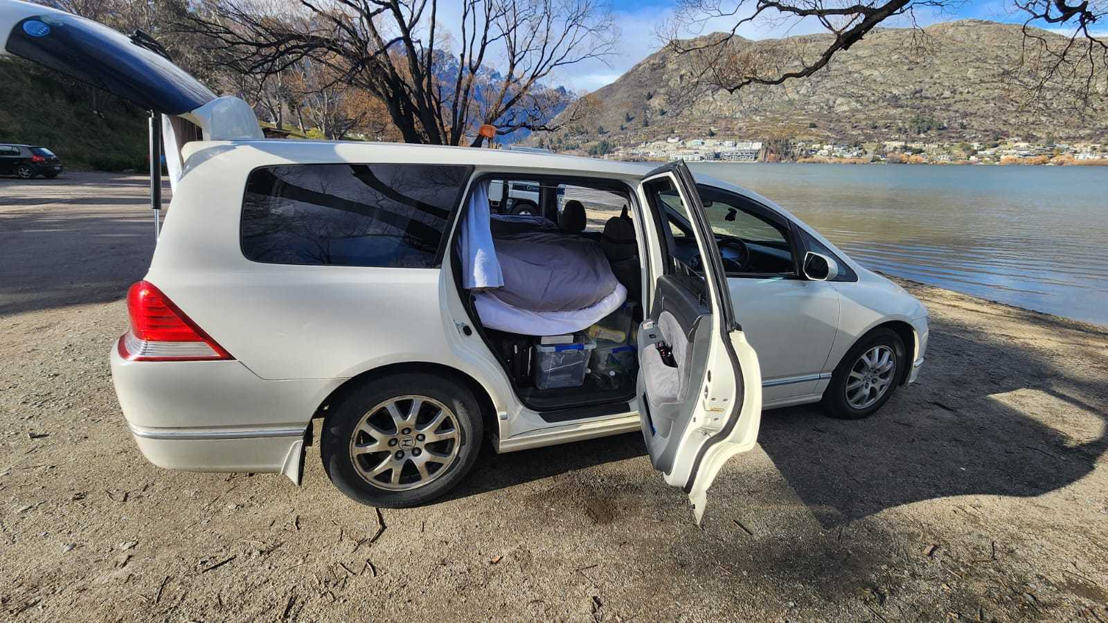 Queenstown hospitality worker Diego Leon lives out of his car after a winter tourism rush rendered him homeless. Photo / Supplied