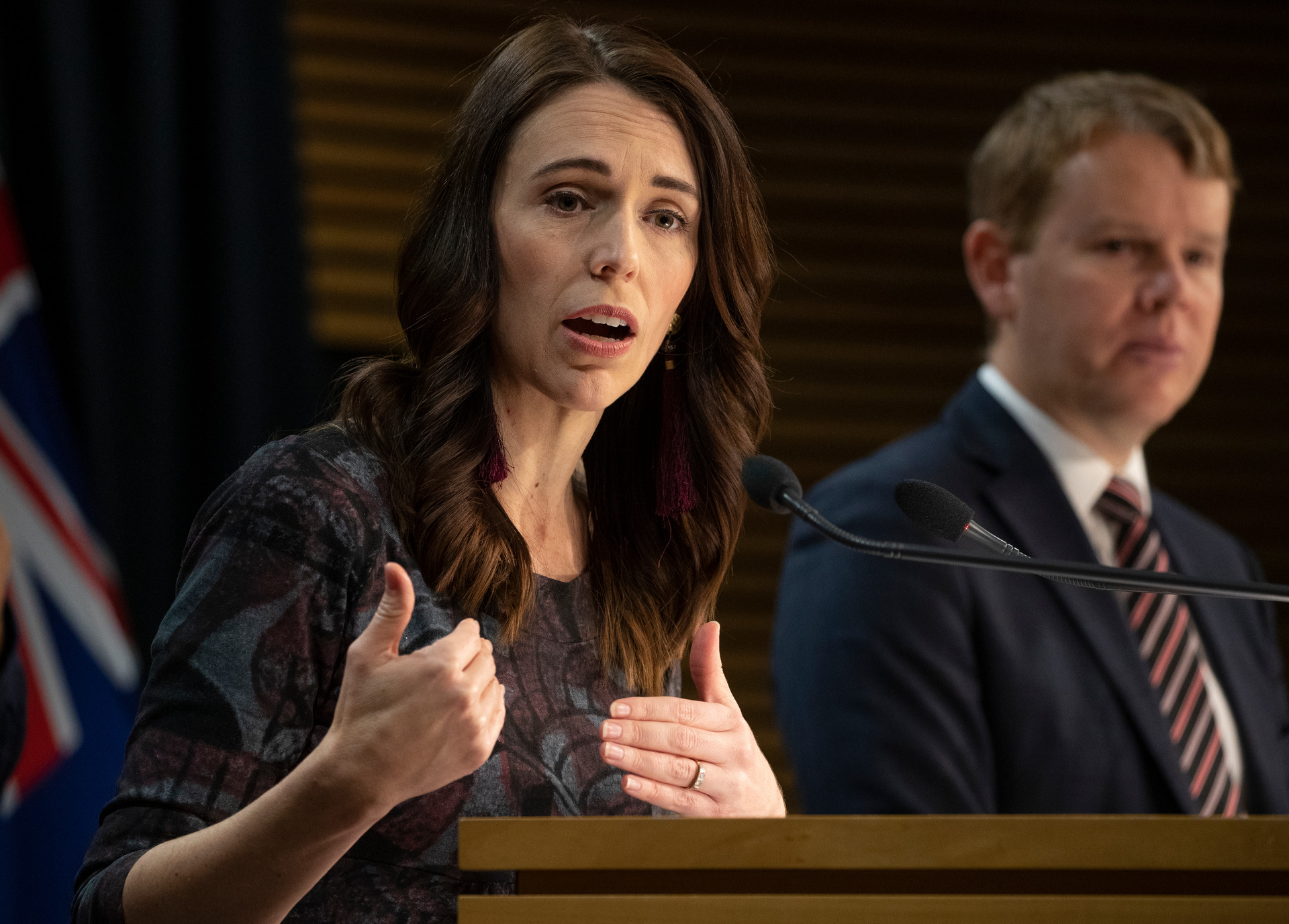 Prime Minister Jacinda Ardern said staff working at the border and isolation facilities are given daily health checks. Photo / Mark Mitchell