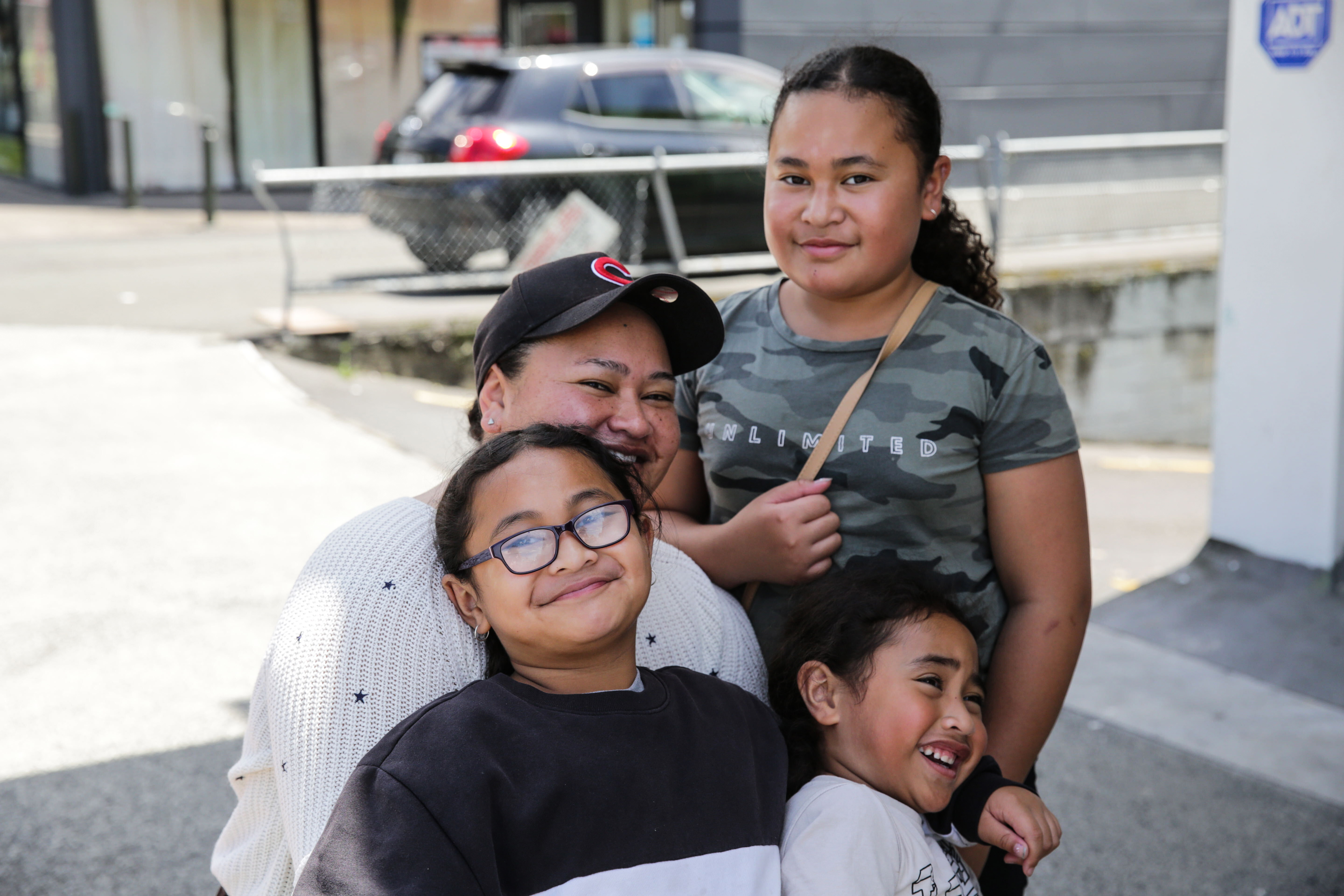 Mt Albert resident Nelia Maiva and her children. Photo / Sylvie Whinray