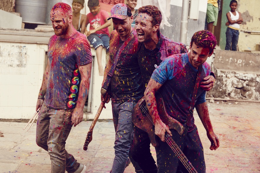 Coldplay's new video clip for Adventure of a Lifetime depicts the band as dancing gorillas, with signature features such as Chris Martin's blue eyes. Photo / Supplied