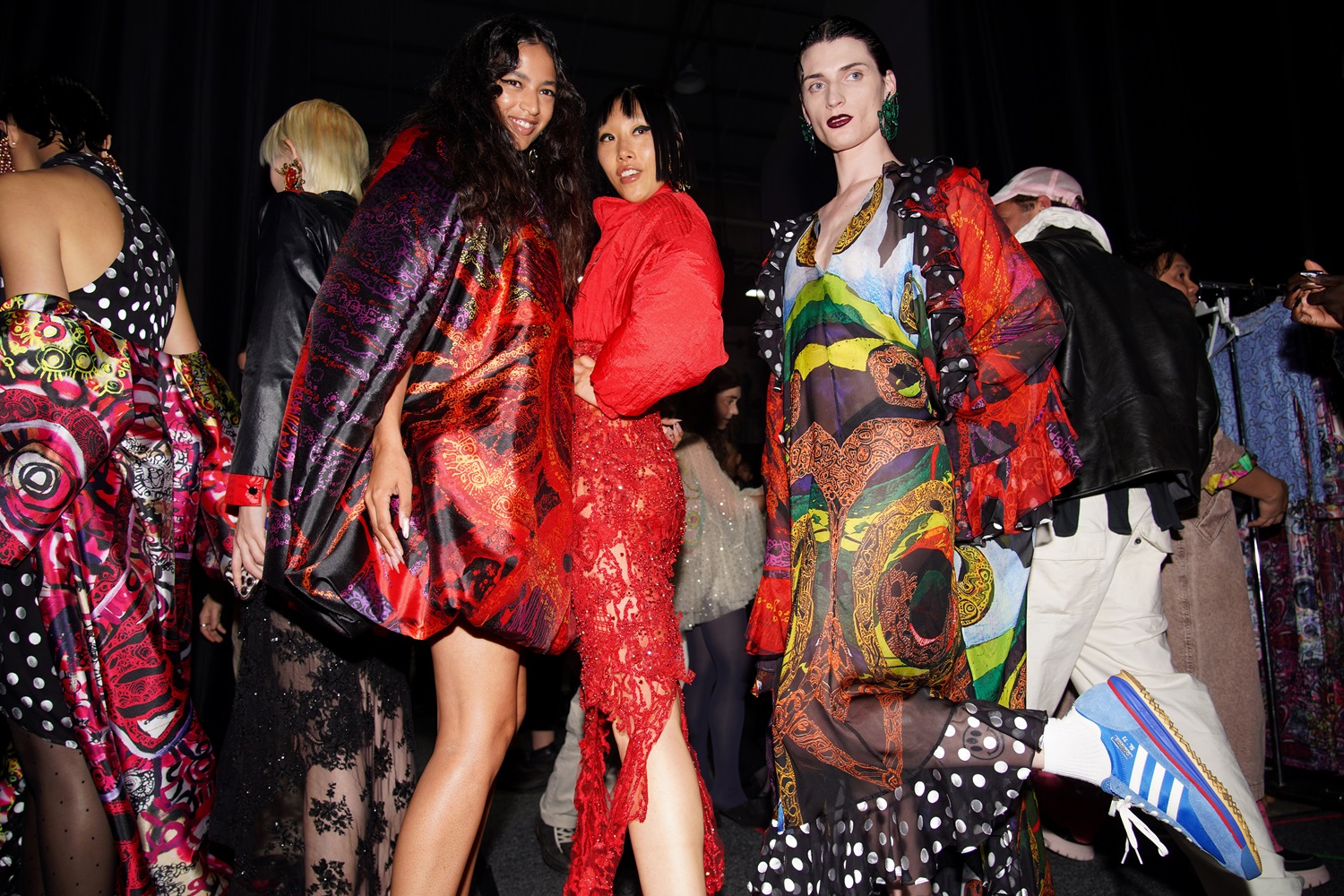Models backstage at the Romance Was Born show during Australian Fashion Week Presented By Pandora. Photo / Nina Franova/Getty Images.