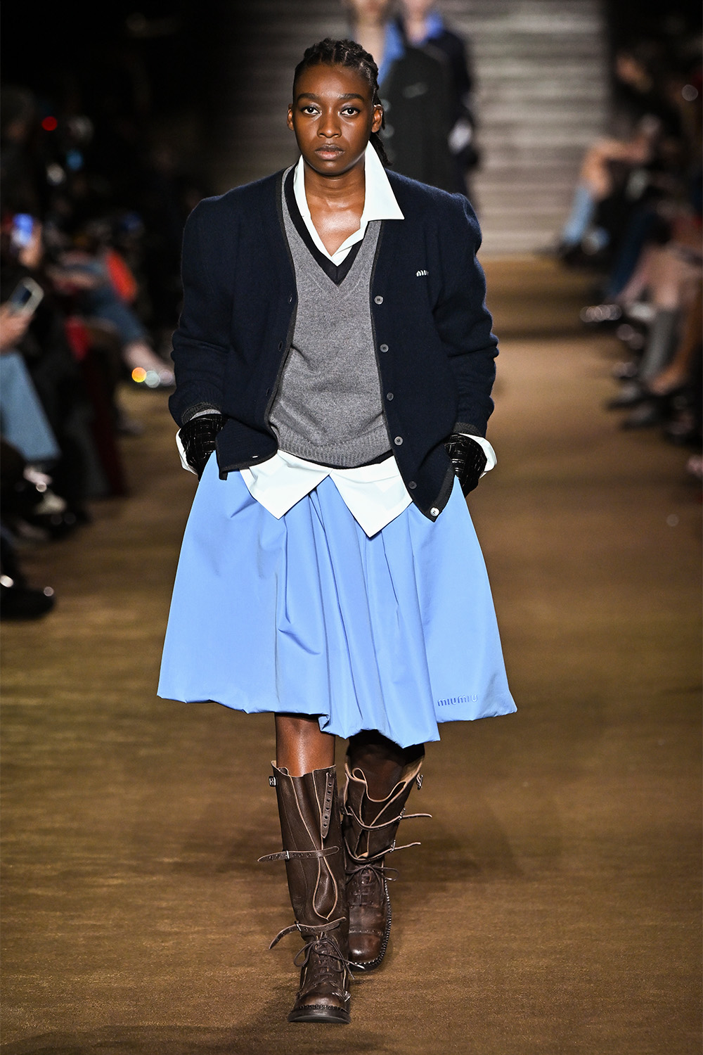 English rapper Little Simz walks the Miu Miu runway. Photo / Getty Images