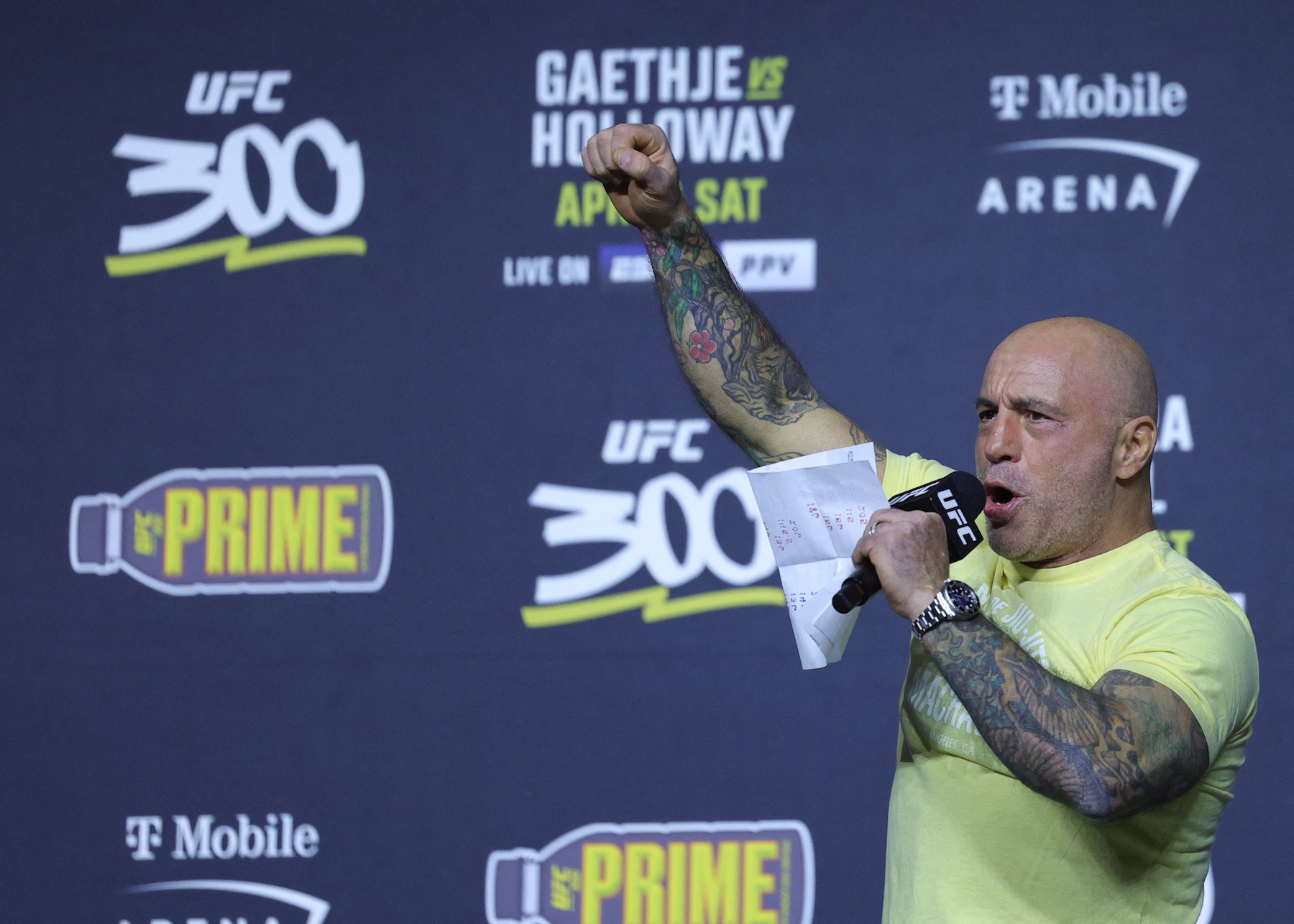 Popular podcaster Joe Rogan is endorsing the former President in the race to the White House. Photo / AFP