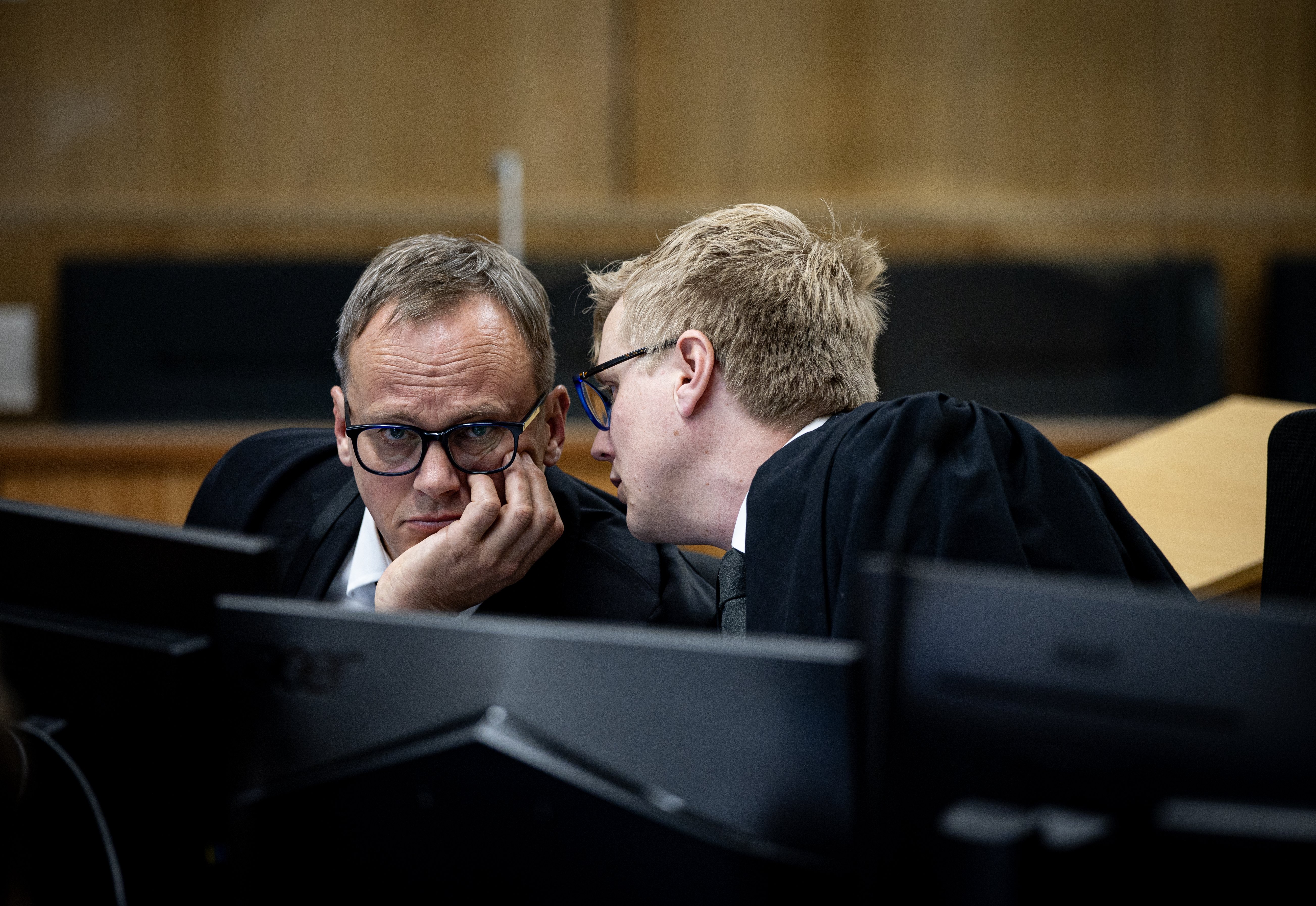 The lawyers acting for Sanjana Hattotuwa and TVNZ - Davey Salmon KC (left) and Daniel Nilsson. Photo / Dean Purcell