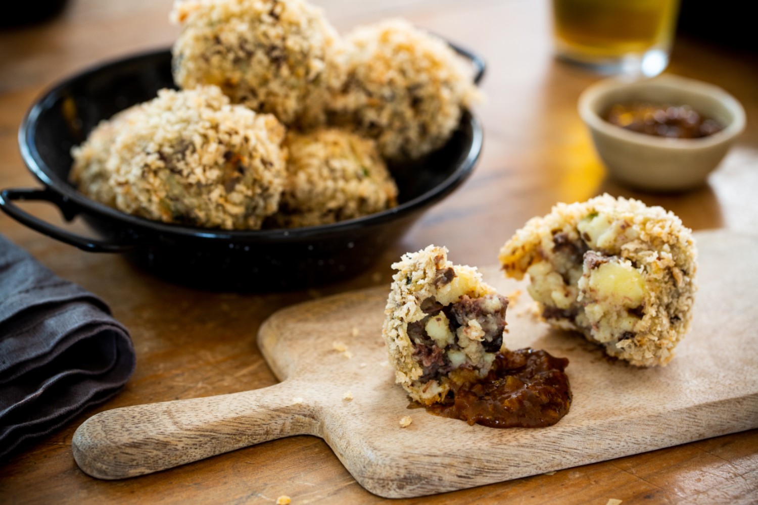 Slow-cook beef cheek and herb dumplings-image
