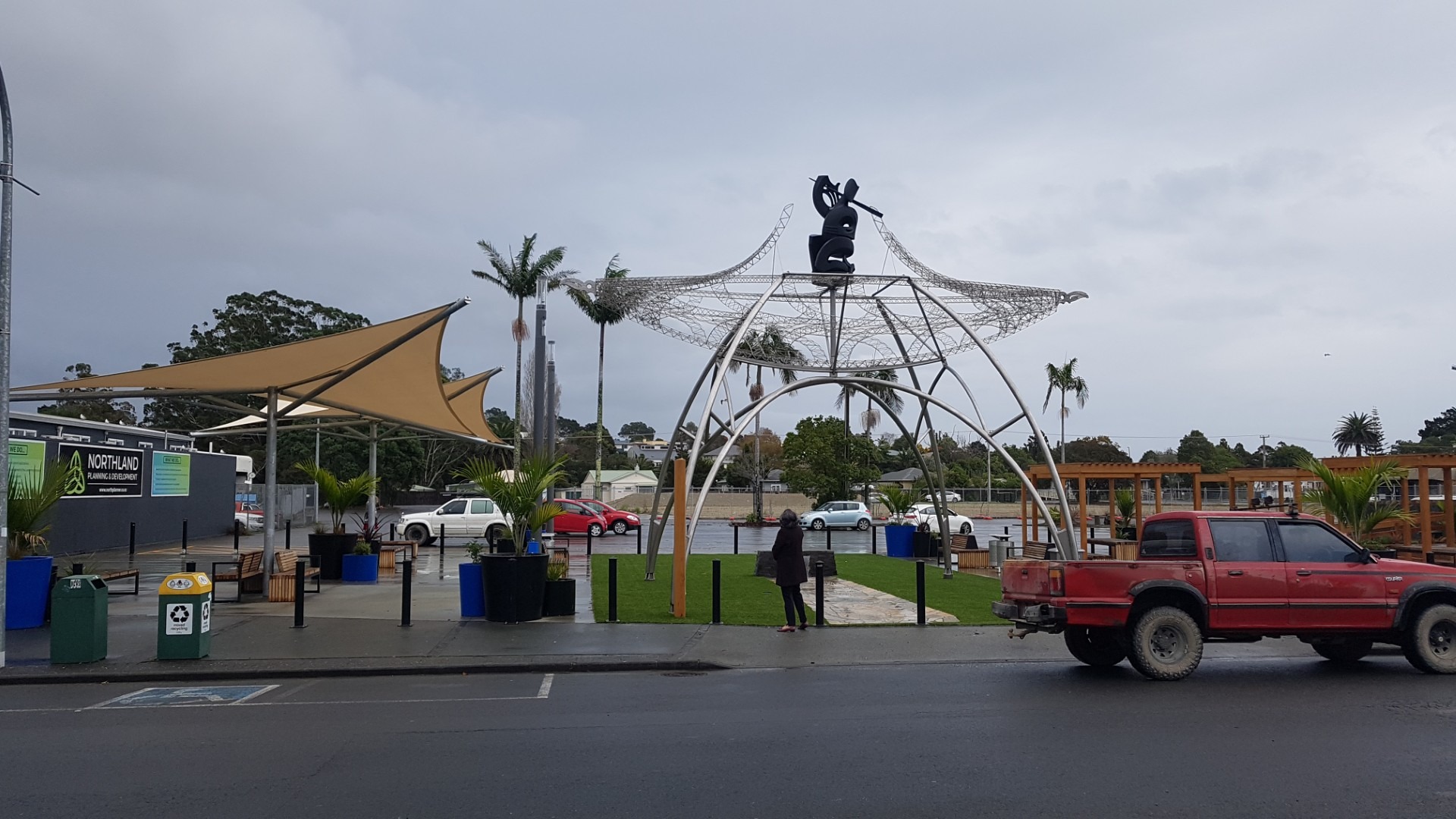 Kaitāia’s new town square is already attracting plenty of public interest.