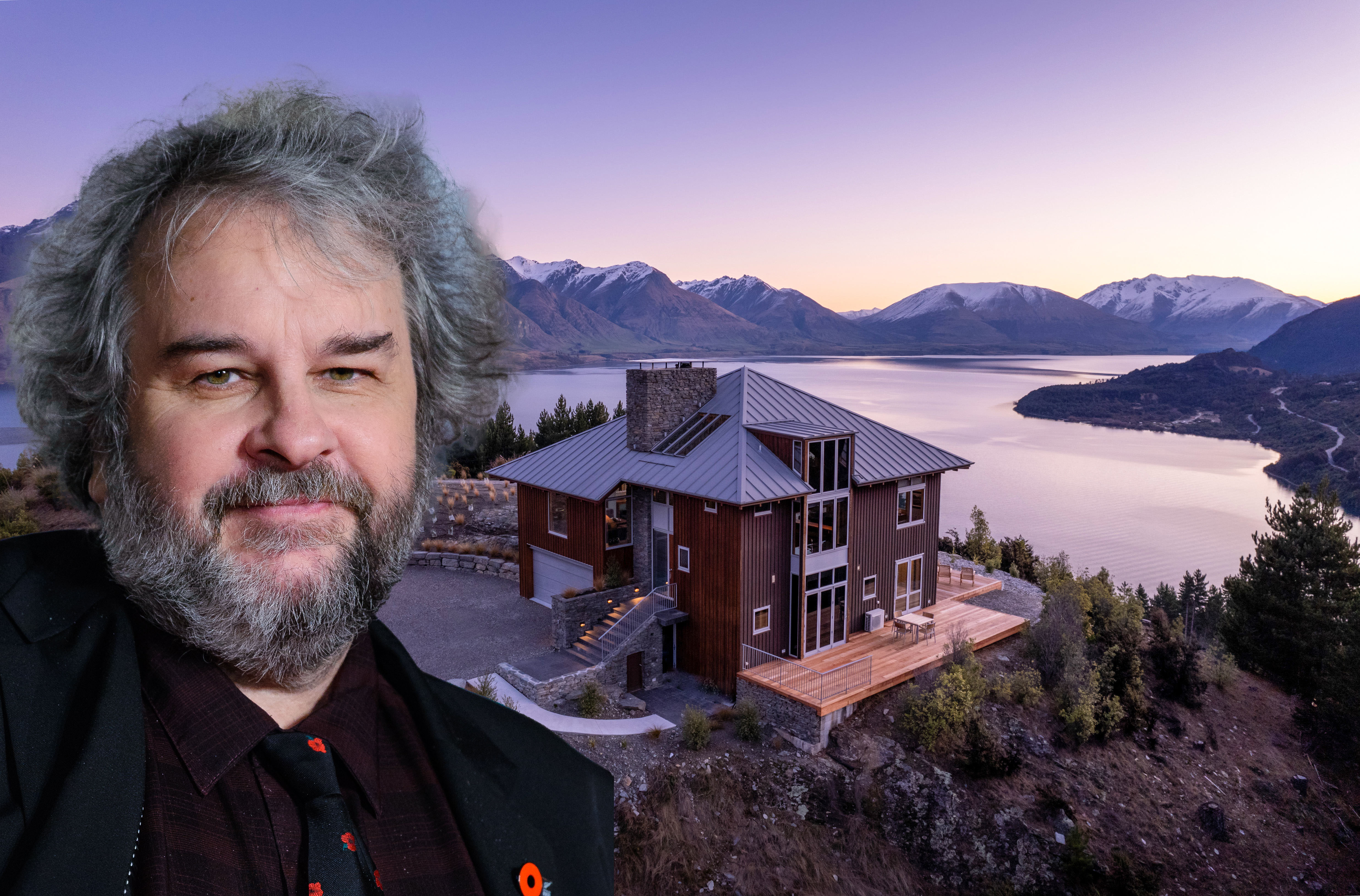Sir Peter Jackson and his new Queenstown property.