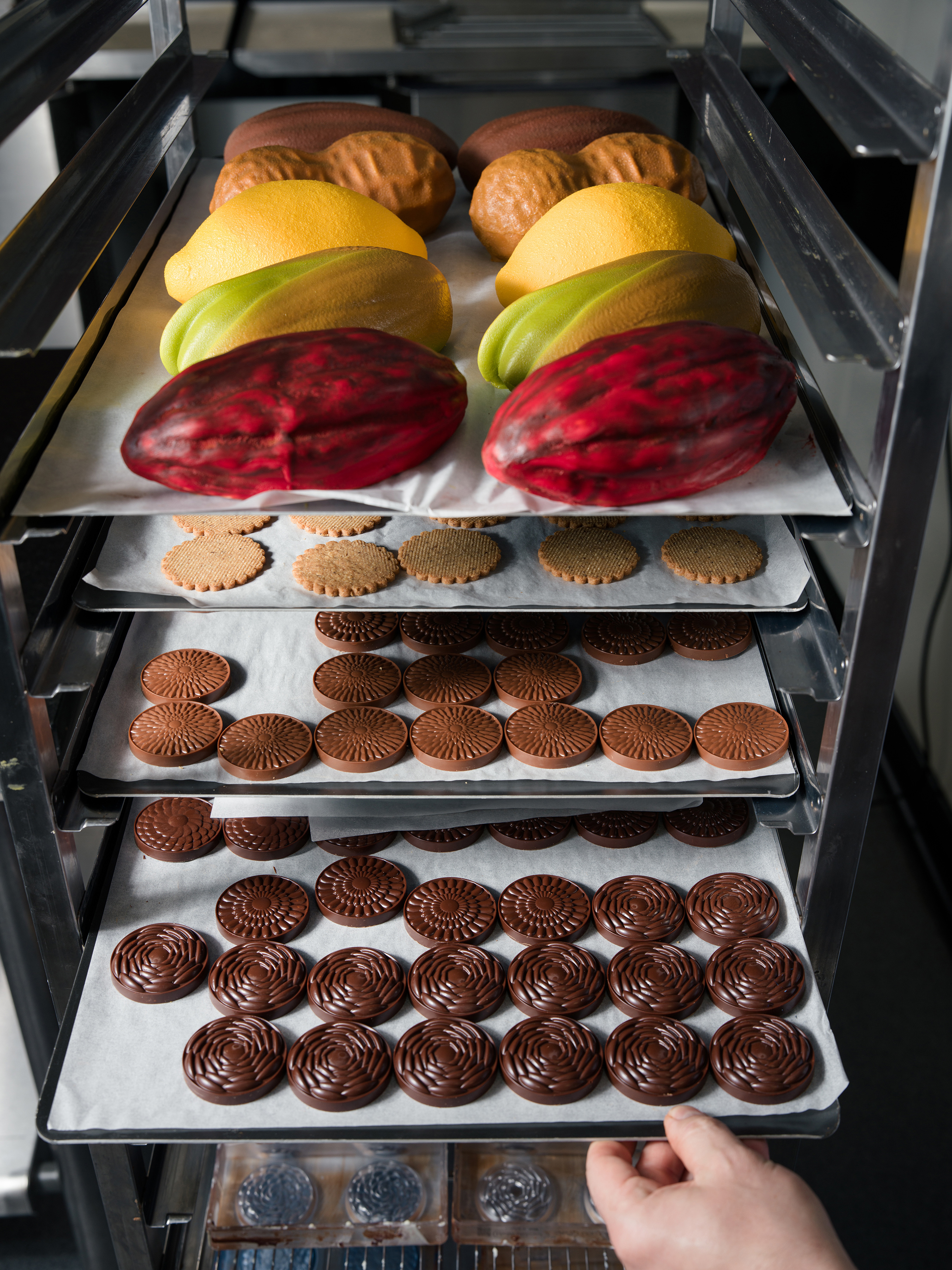 Grolet’s most famous creations are hyperrealistic trompe l’oeil fruits and nuts. Photo / Matthew Avignone, The New York Times