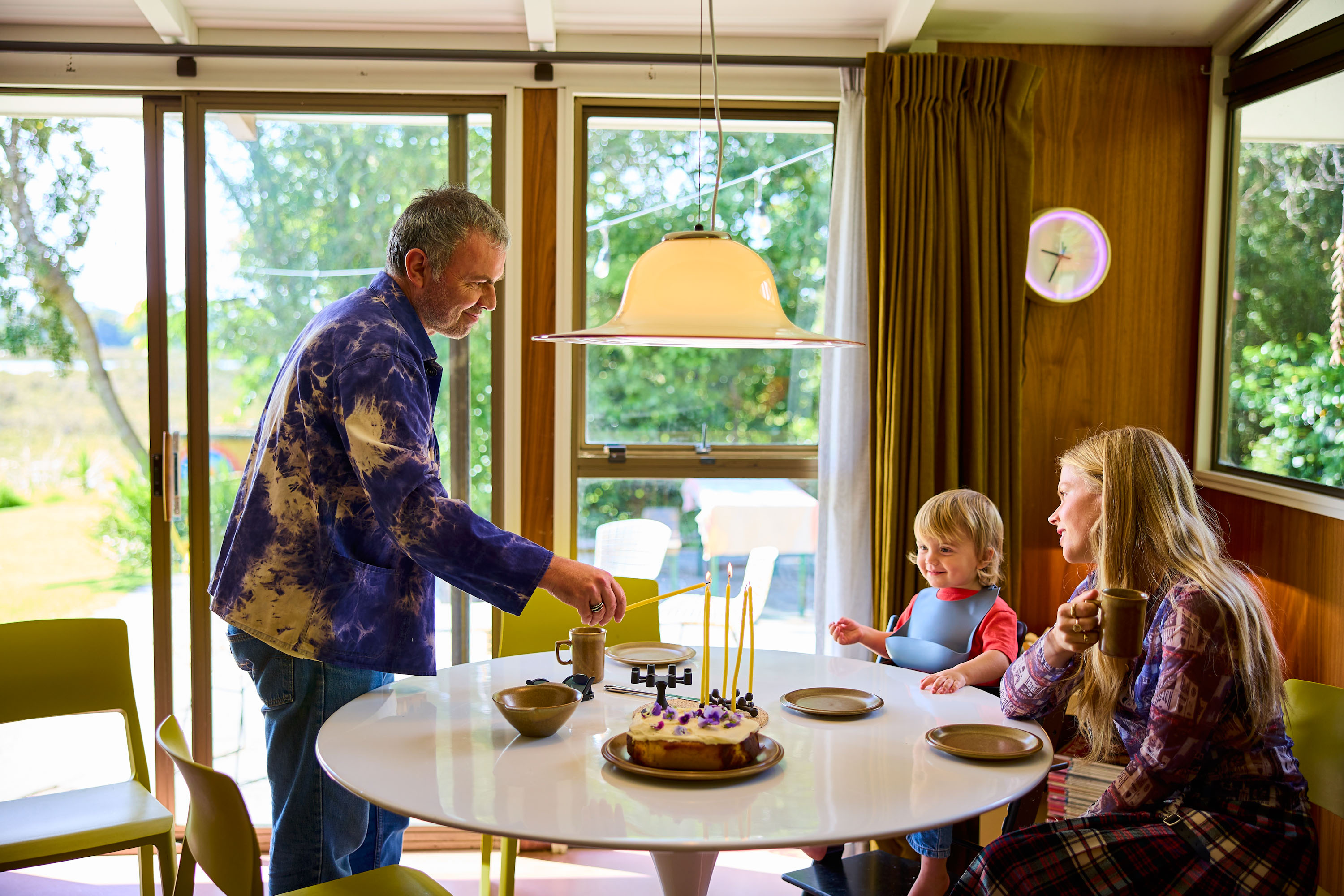 Joseph and Morgan Leary with River at their Auckland home, from Todd Selby’s new book The Selby Comes Home. Photo / Todd Selby