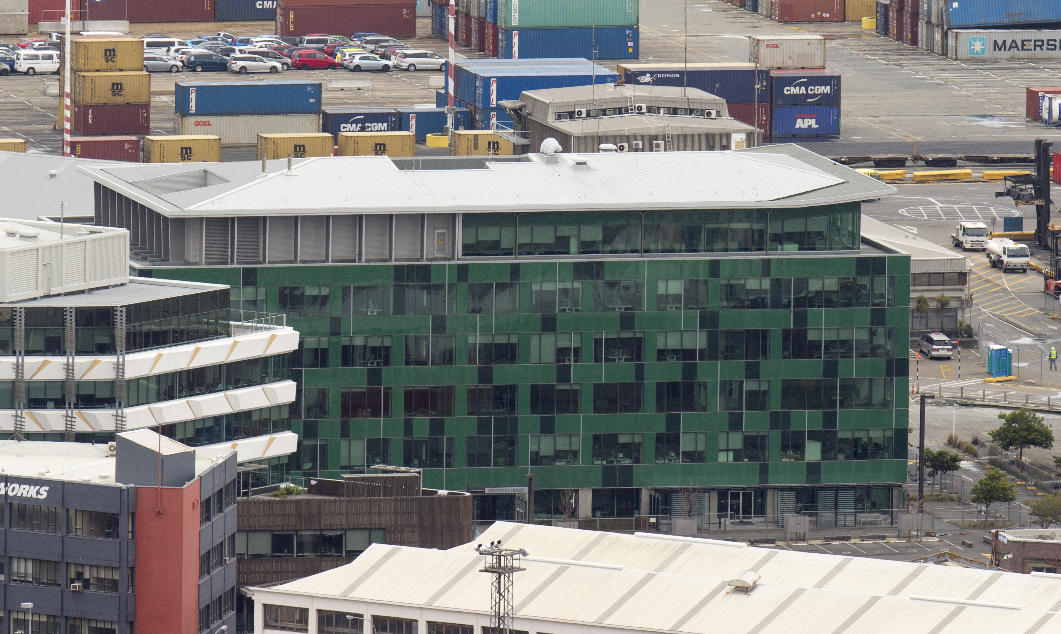 Statistics House, which was badly damaged in the November 14 Kaikoura Earthquake. Photo / Mark Mitchell.