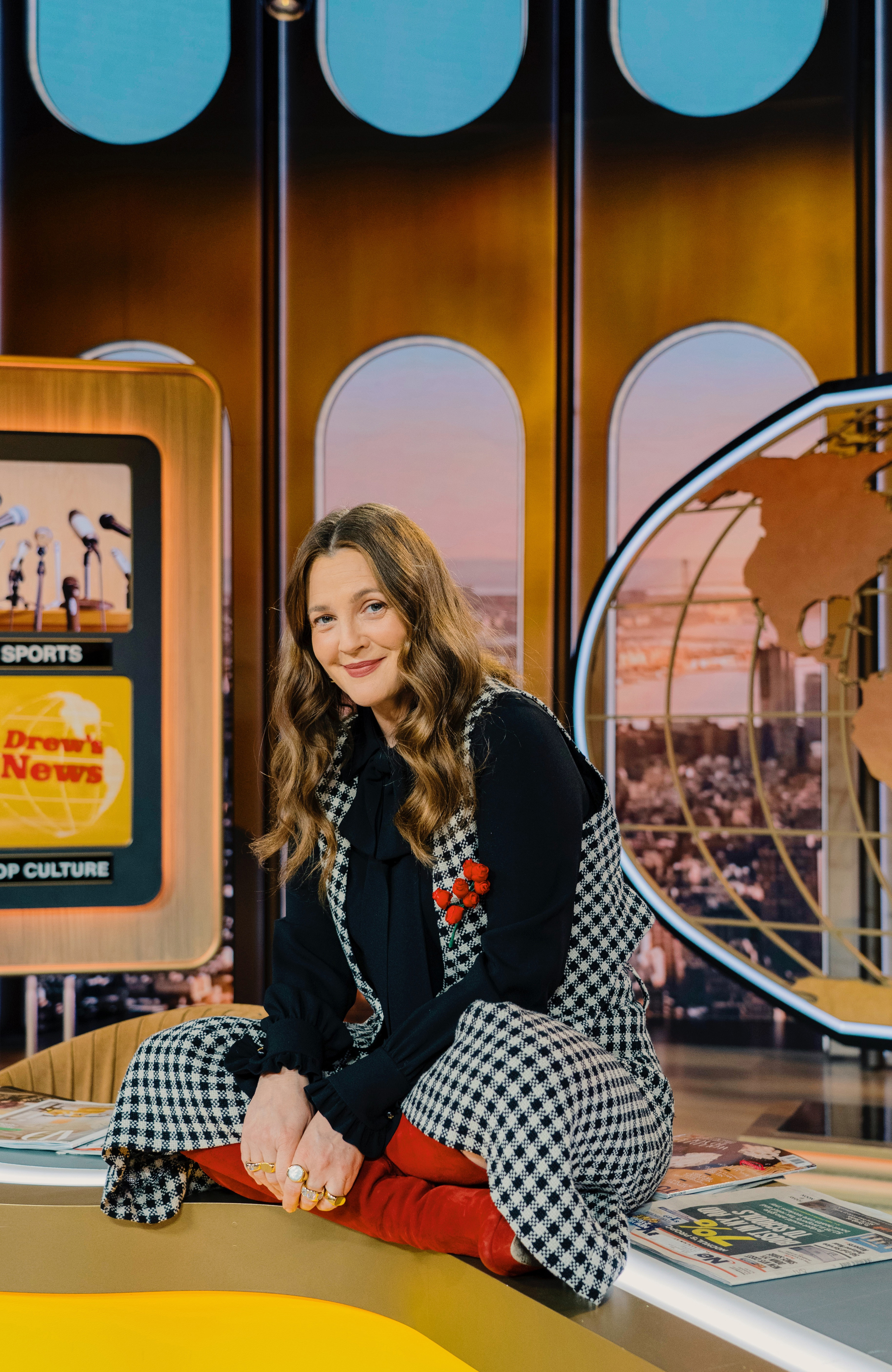 Drew Barrymore at the CBS Broadcast Center in Manhattan. Photo / Getty Images