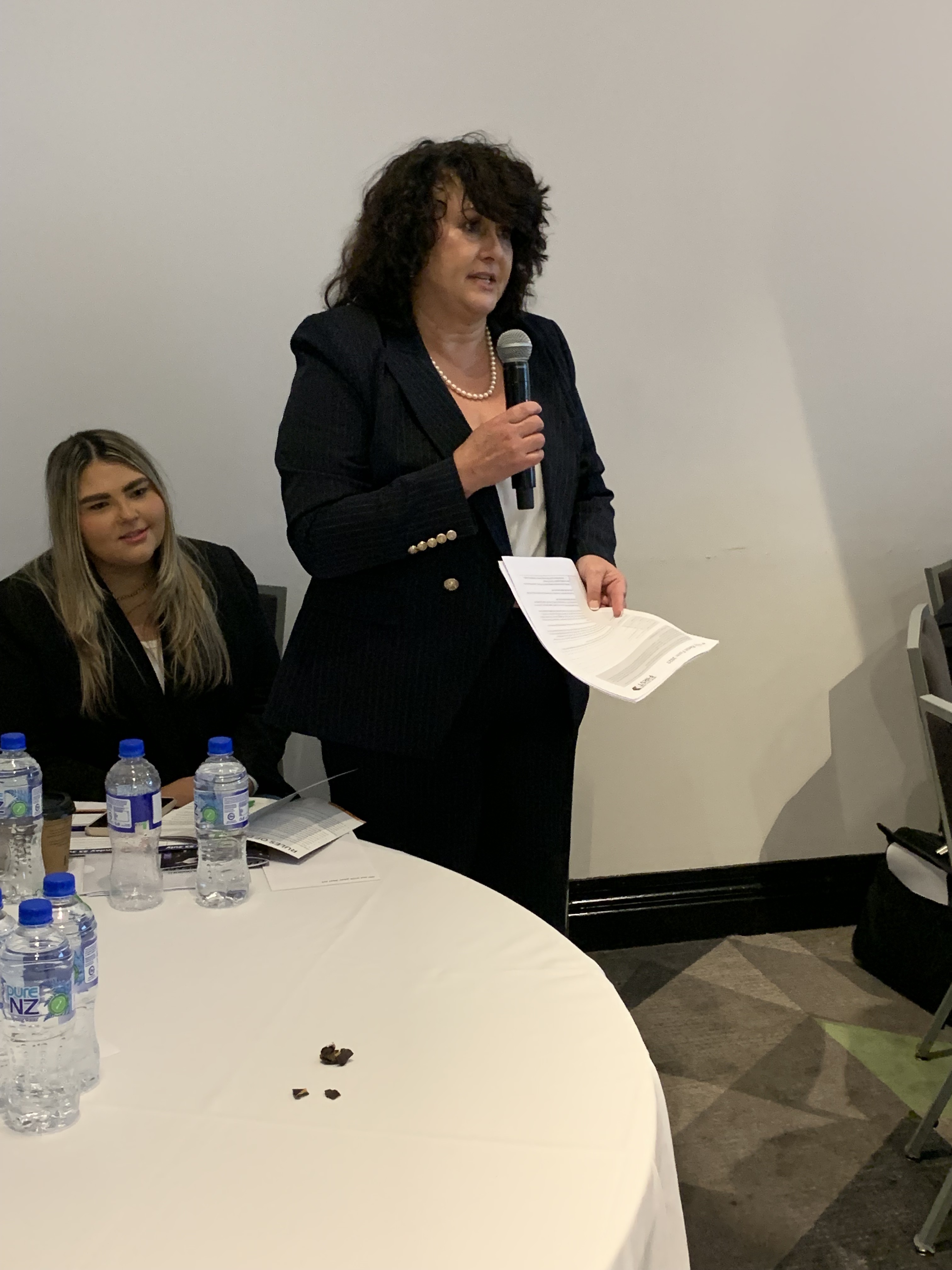 Hobson's Pledge spokeswoman Casey Costello at the NZ First convention in Auckland after revealing she will run for the party this election. Photo / Adam Pearse