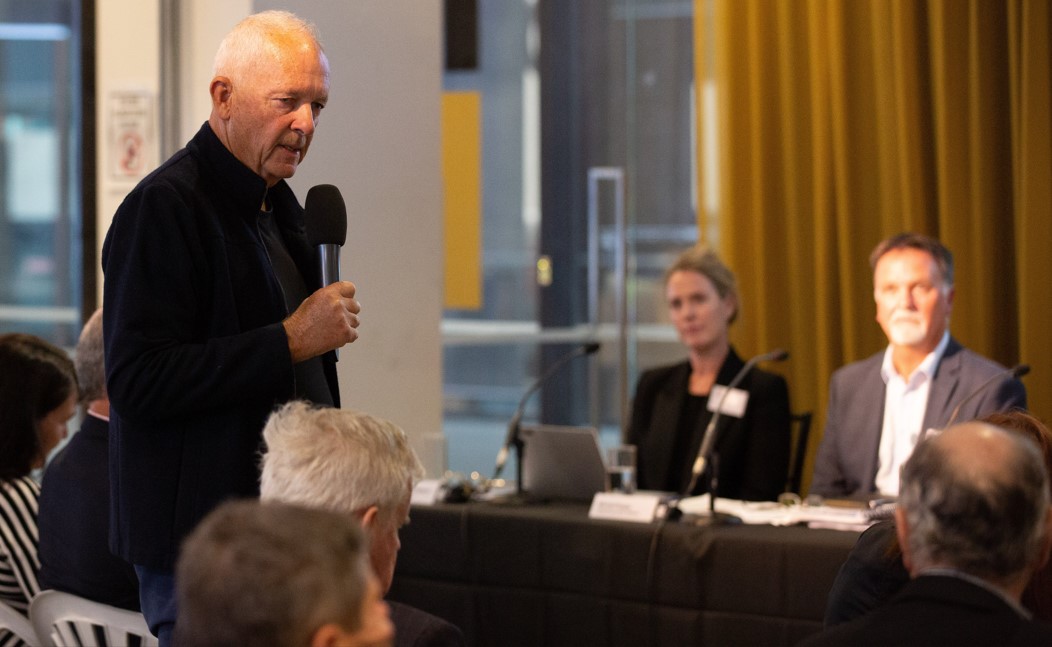 Roger Colman addresses the NZME shareholders' meeting in 2024. Photo / Sylvie Whinray