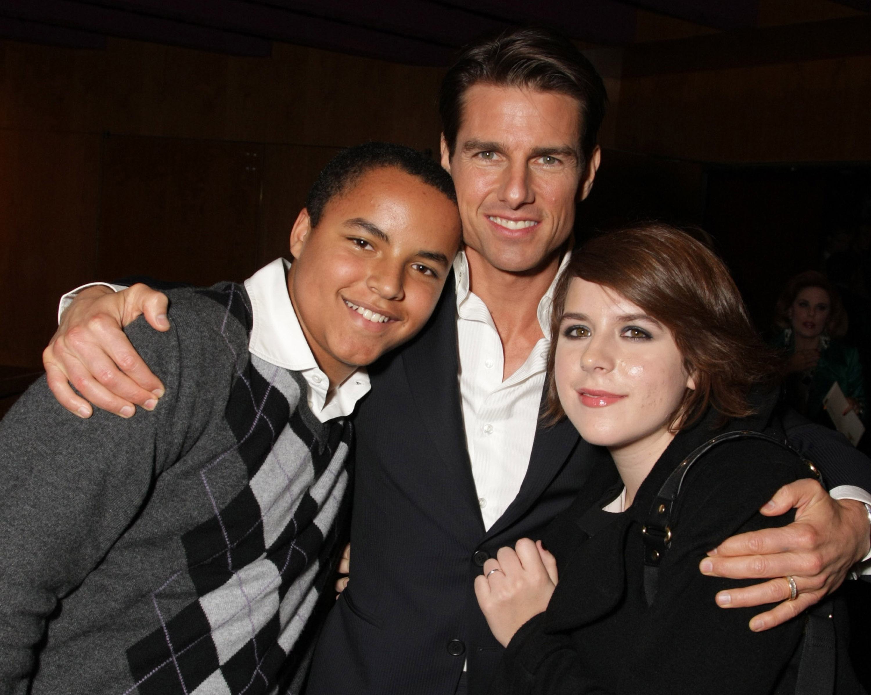 Connor Cruise, Tom Cruise and Isabella Cruise at United Artists Pictures and MGM premiere of 'Valkyrie' on December 18, 2008. Photo / Getty Images