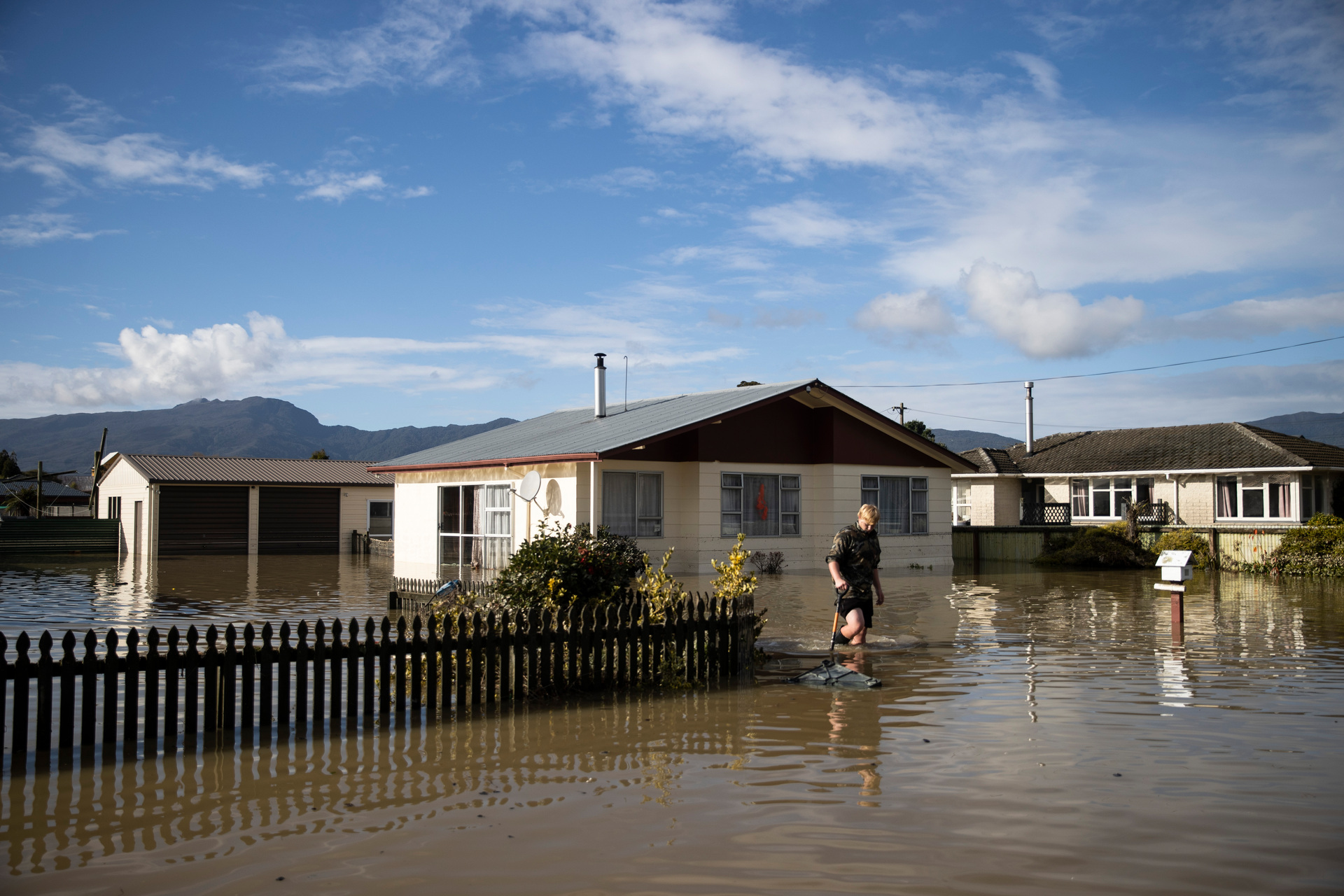The storm that hit the South Island's West Coast in July - and flooded much of Westport - cost $85m in insured losses. Photo / George Heard