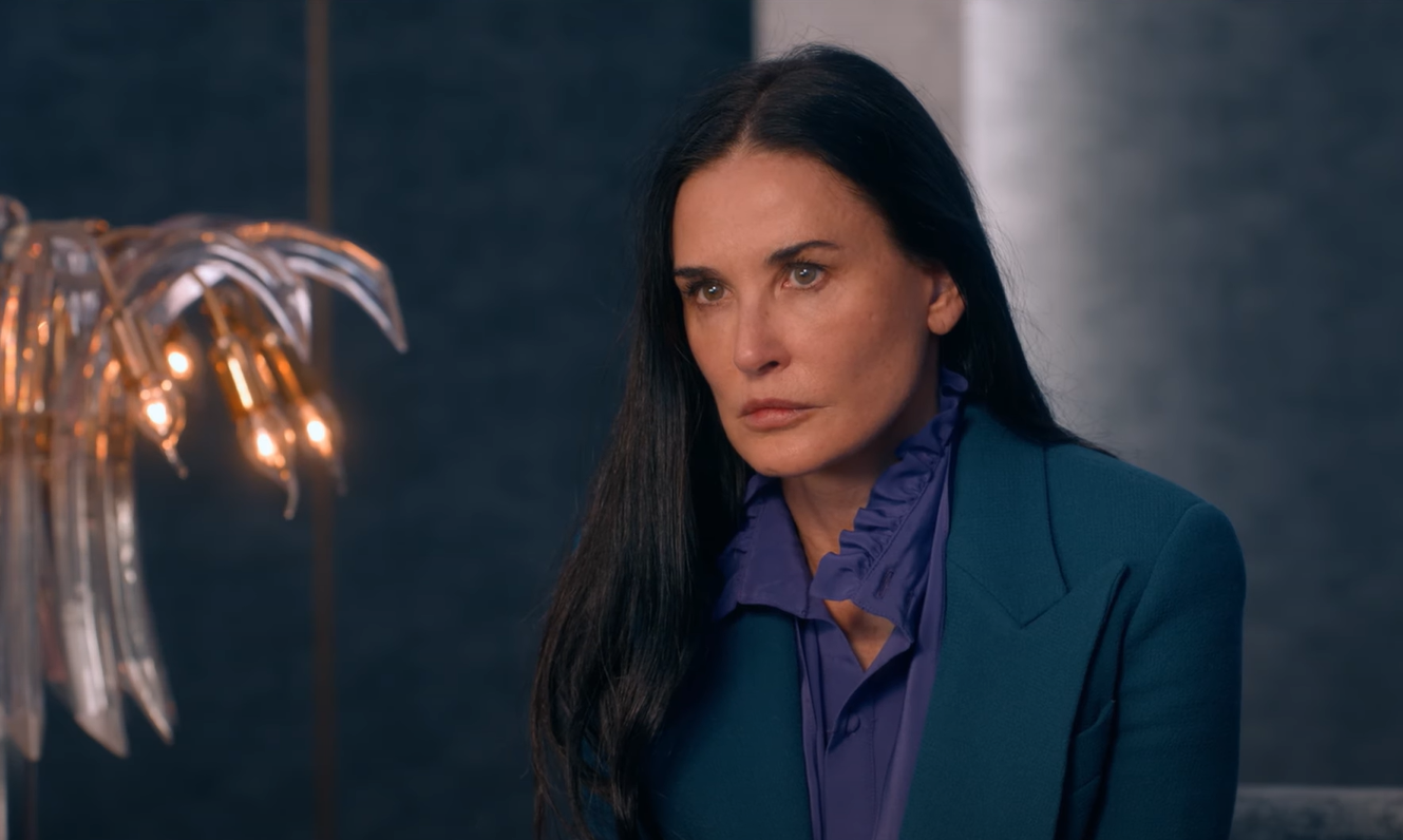 Demi Moore in The Substance. Photo / Youtube, @MUBI