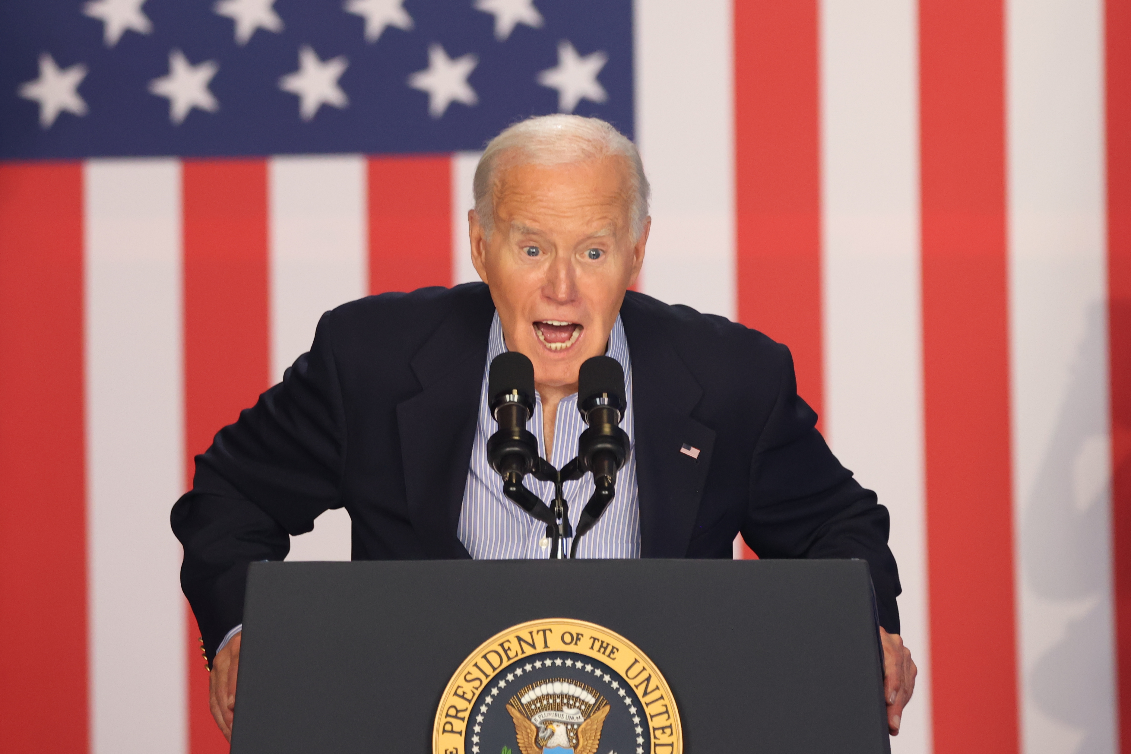 President Joe Biden at a rally in Madison, Wisconsin. Photo / Washington Post
