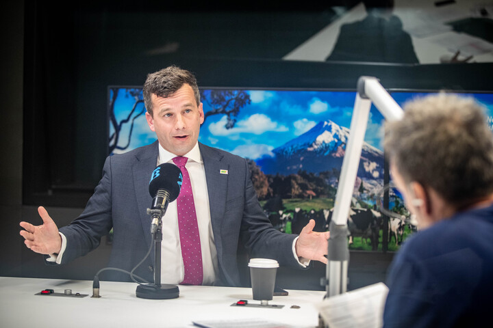 Act Party leader David Seymour joins Newstalk ZB's Mike Hosking in studio. Photo / Michael Craig
