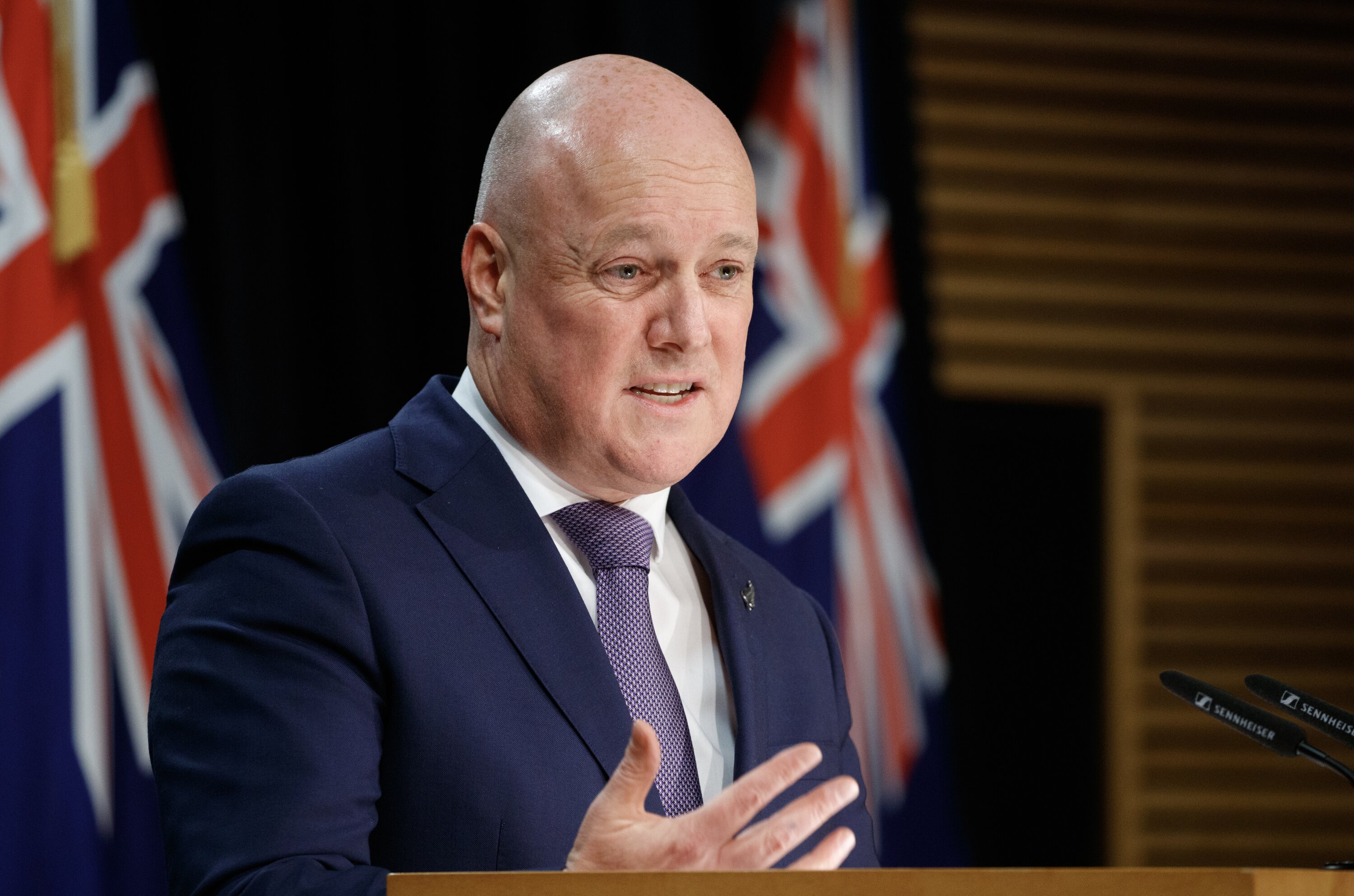 Prime Minister Christopher Luxon has repeatedly said that crime is out of control, but justice officials said that wasn't necessarily the case and depended on what measure you were looking at. Photo / Mark Mitchell 