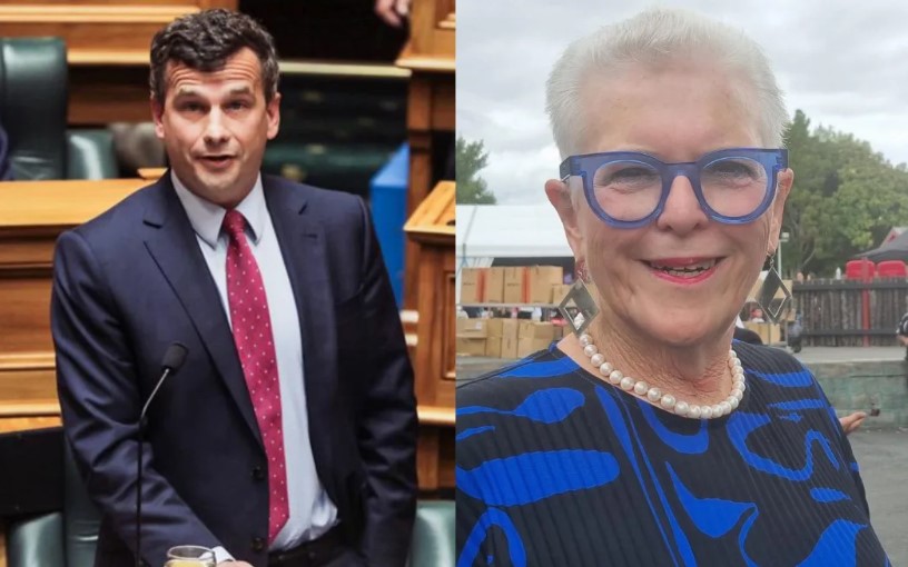 David Seymour (left) and Dame Jenny Shipley. Photo / RNZ