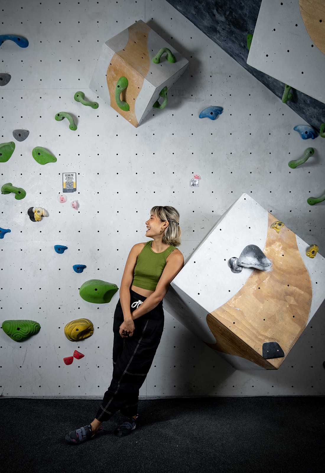 “I think anyone would love bouldering because it is so social and [involves] really wonderful problem-solving,” says Celine. Photo / Dean Purcell