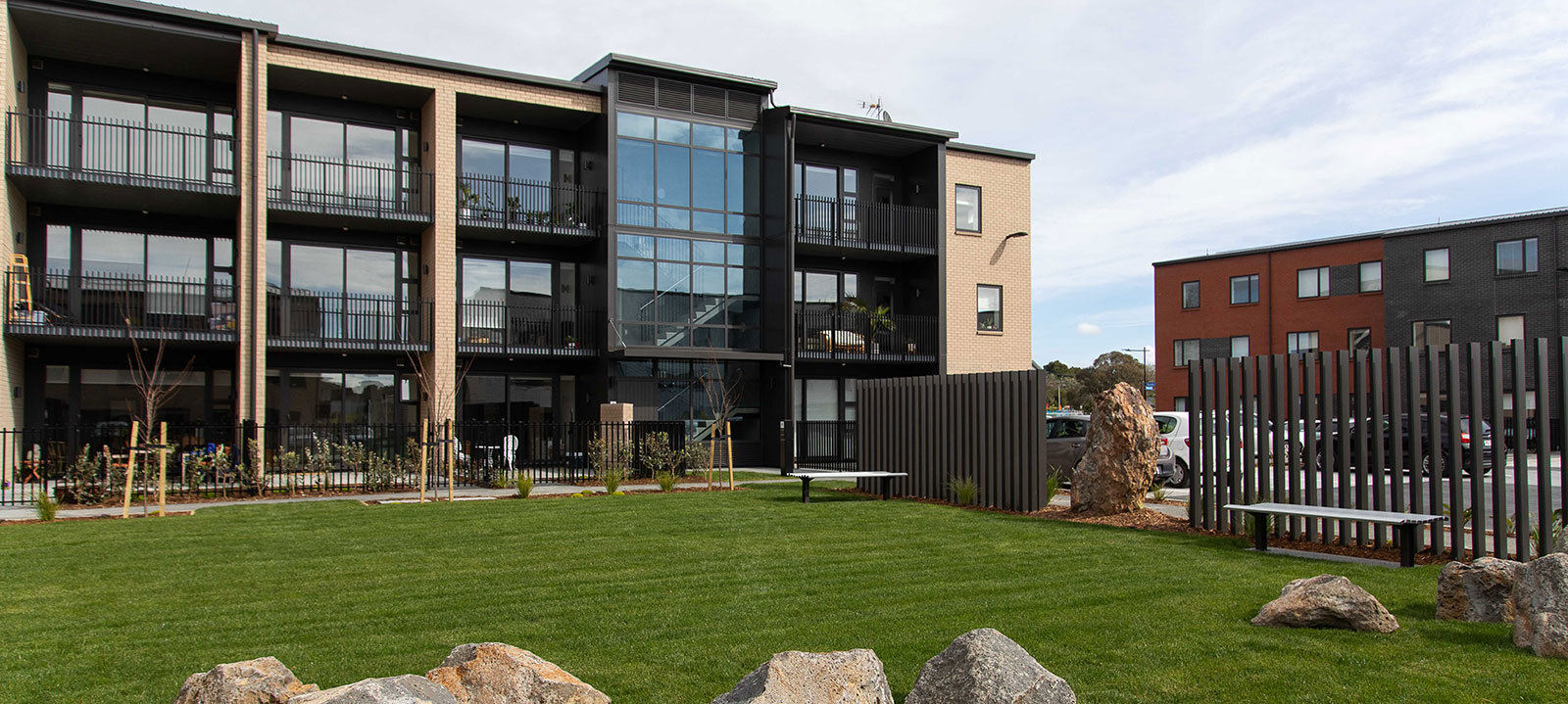 NZ Living's completed homes on Fraser Ave, Northcote. Photo / NZ Living