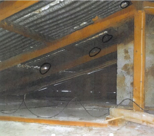 Landlord Stephen Bhana has been ordered to pay $12,000 in exemplary damages in relation to two tenancies at a Rotorua property. Pictured are holes in the roof causing it to leak.