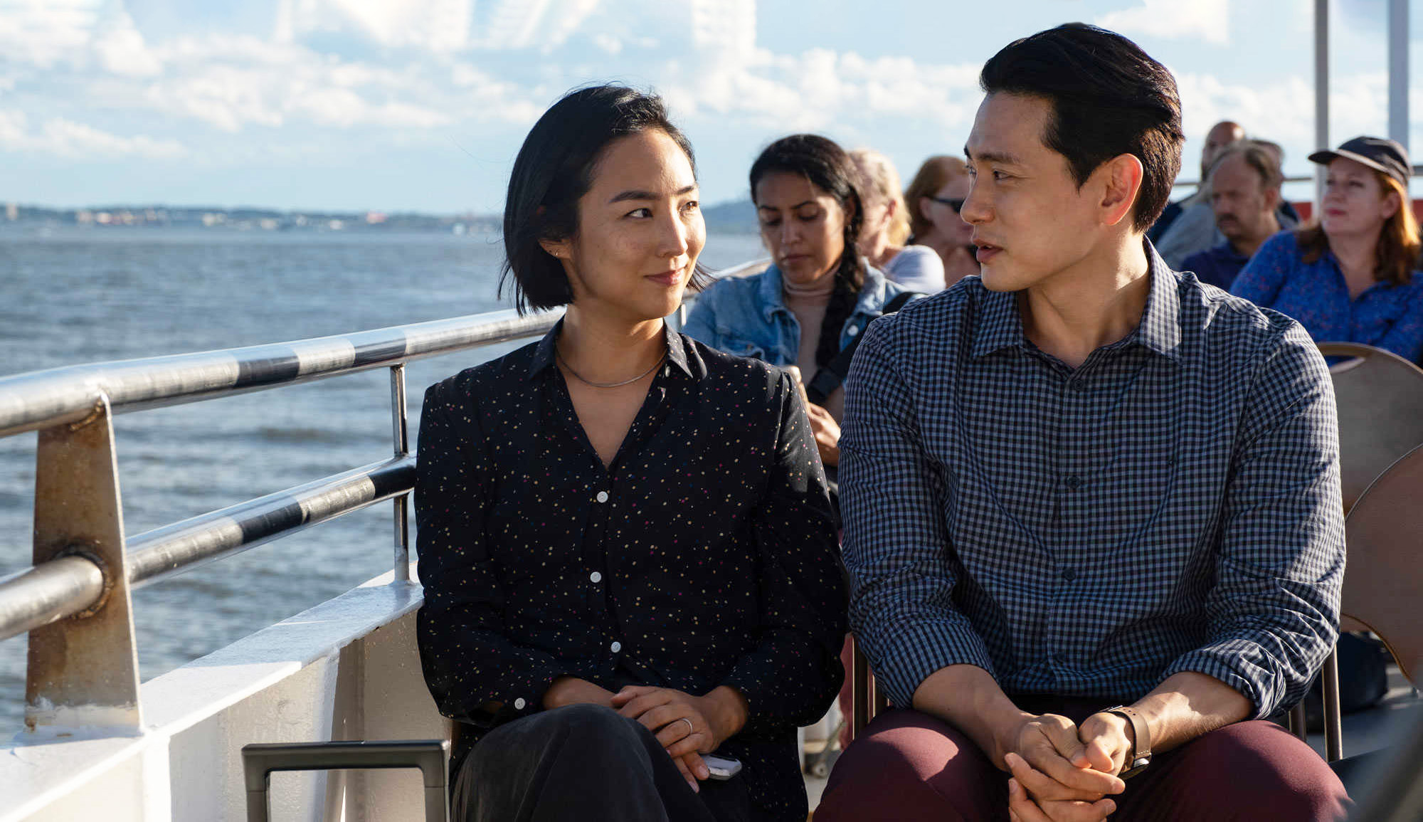 Past Lives stars Greta Lee and Teo Yoo. Photo / Supplied