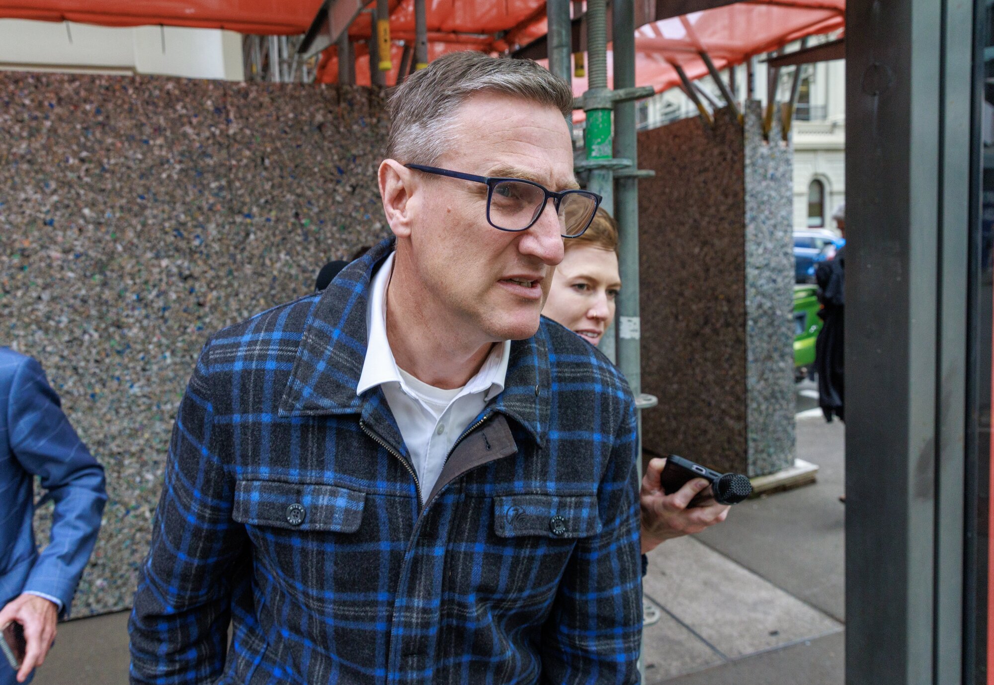 Former Deputy Police Commissioner Jevon McSkimming leaves the Wellington District Court after pleading guilty to the offending. Photo / Mark Mitchell