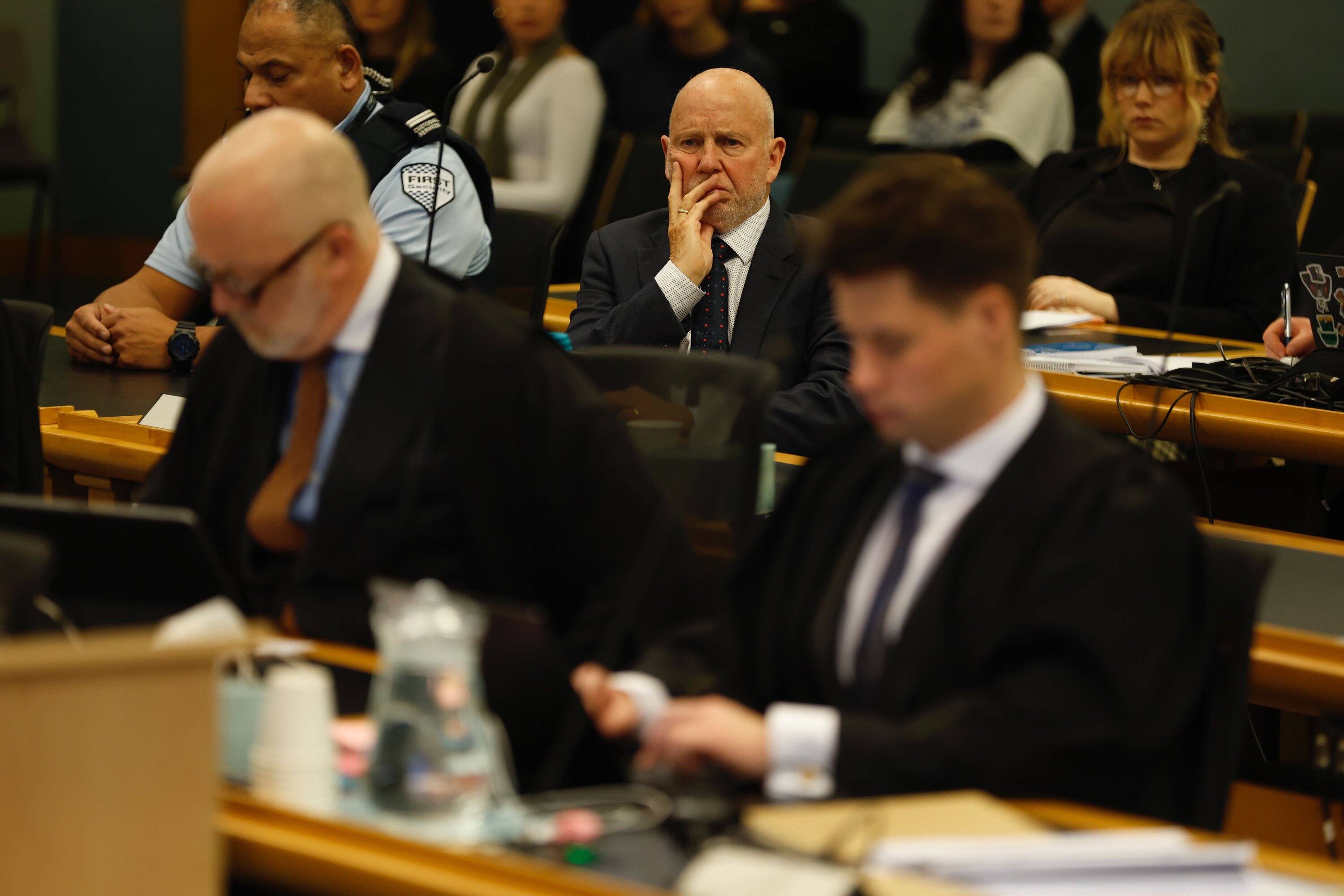 Philip Polkinghorne during his trial in the High Court at Auckland this week. Photo / Michael Craig