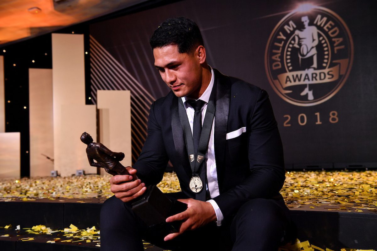 Roger Tuivasa-Sheck after winning the 2018 Dally M award. Photo / Photosport