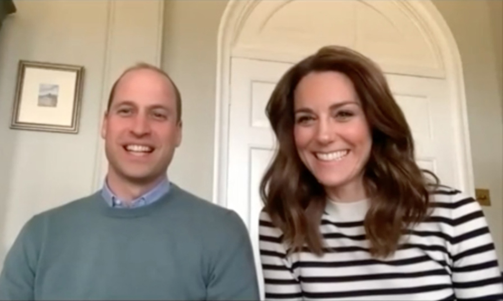 Kate's casual go to, a classic Bretton stripe, adds familiar intimacy to a call with the BBC. Photo / Supplied.