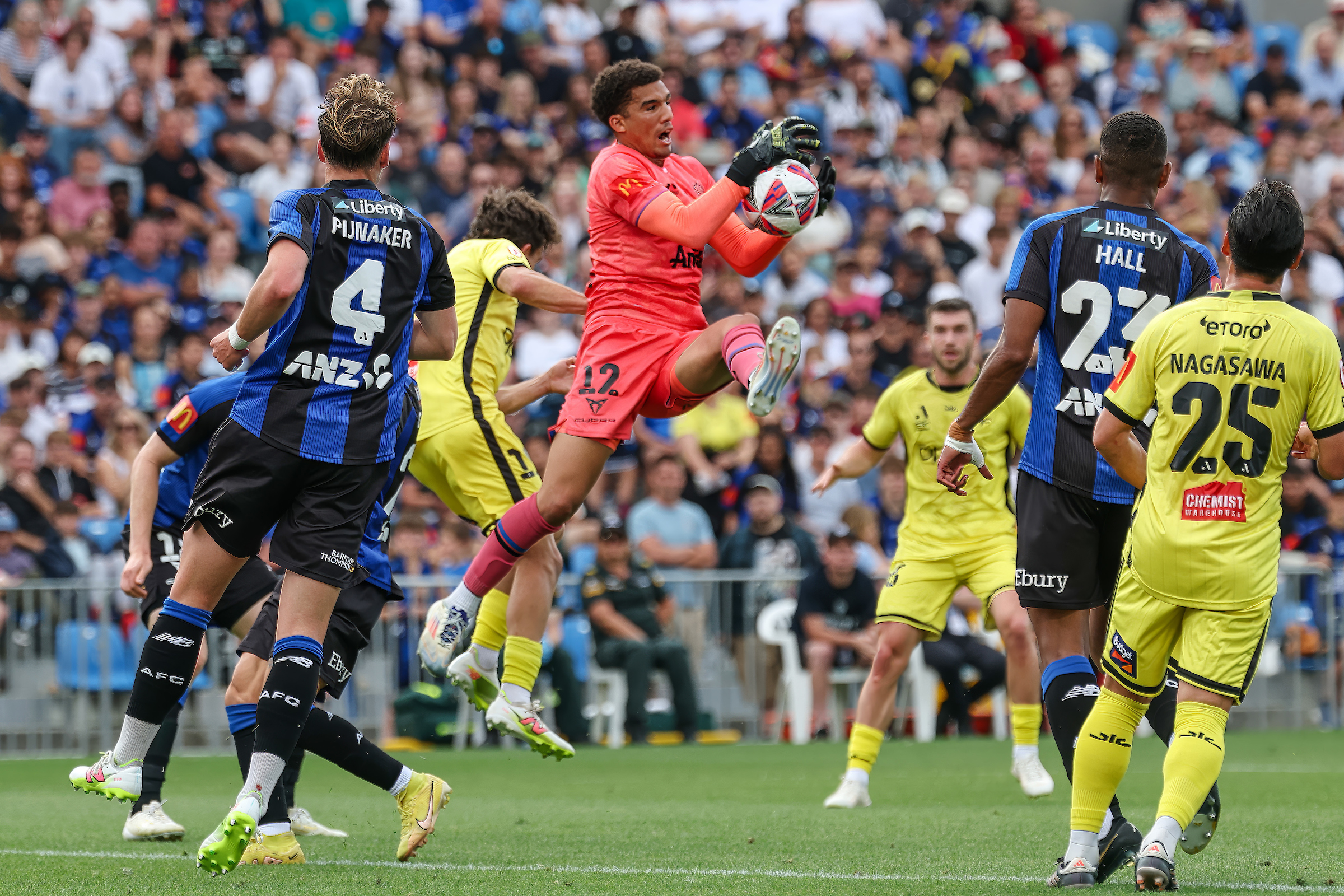 Auckland FC goalkeeper Alex Paulsen was a focal point on Saturday. Photo / Photosport