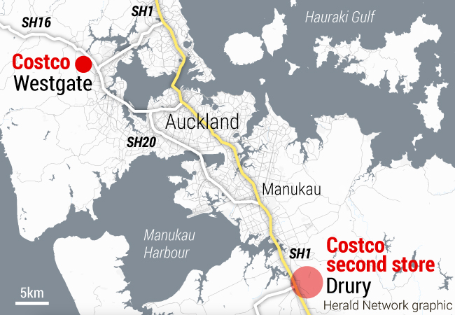 Drury is to be the site of the giant American wholesale store's second New Zealand outlet.
